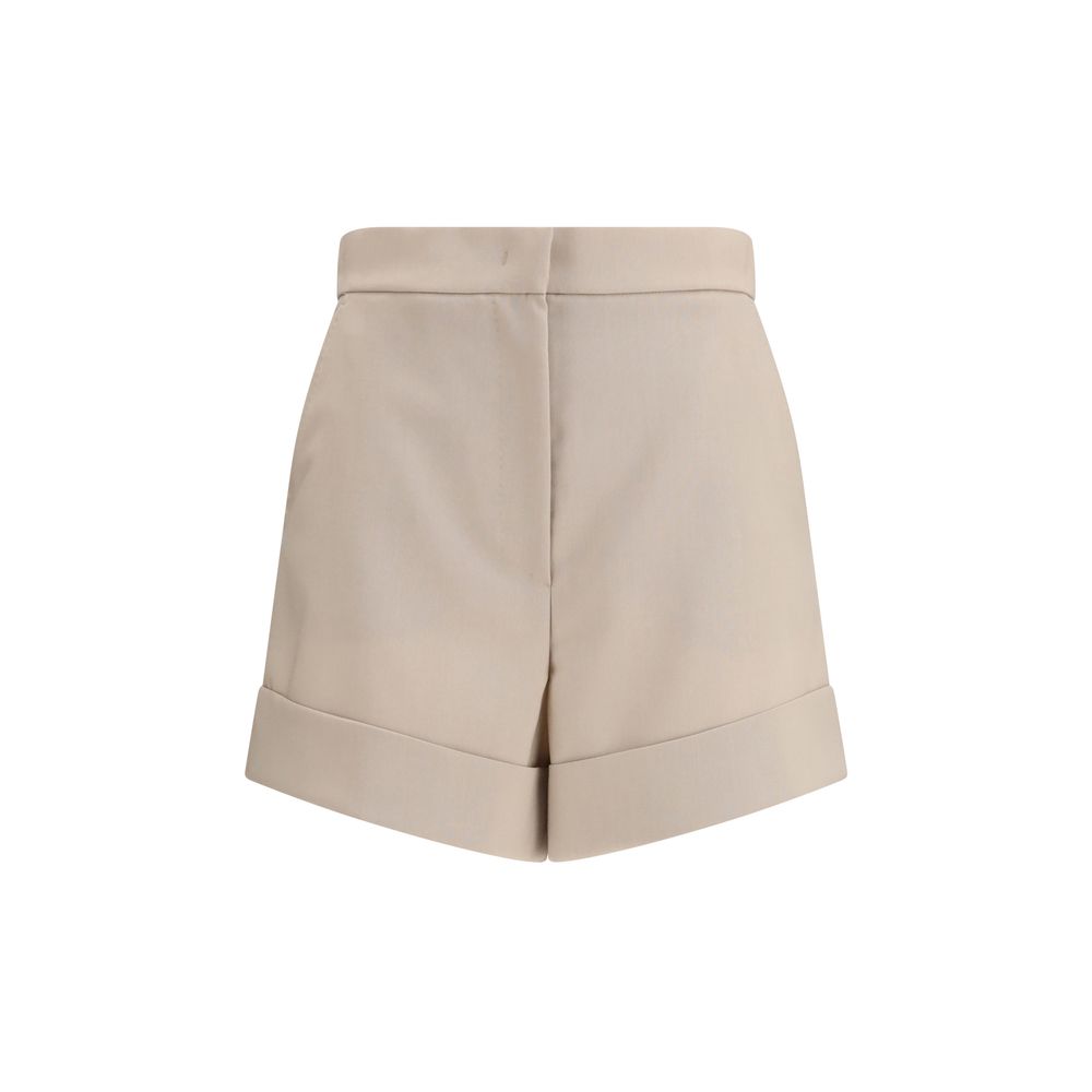 Max Mara Bicolor Wool Oves Aries Bermuda Women's Shorts