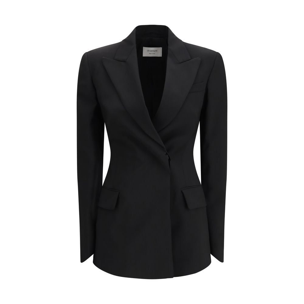 Max Mara Black Wool Oves Aries Women's Blazer