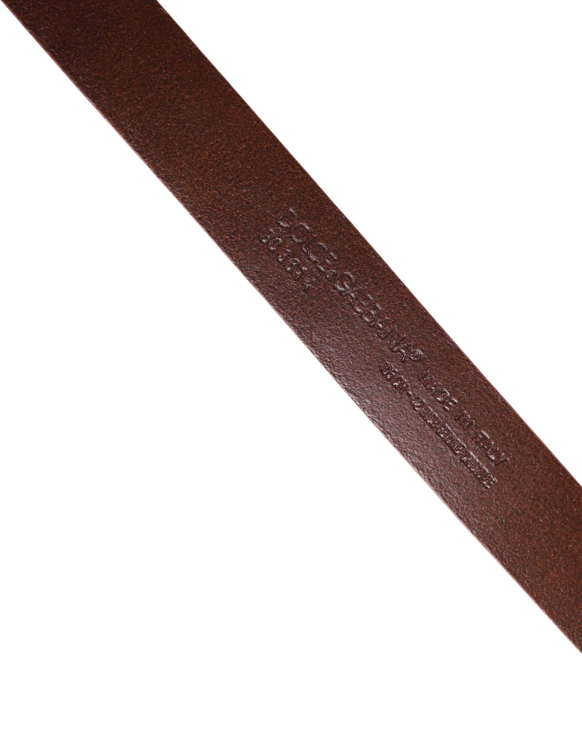 Dolce & Gabbana Red Leather Gold Tone Metal Buckle Men Men's Belt