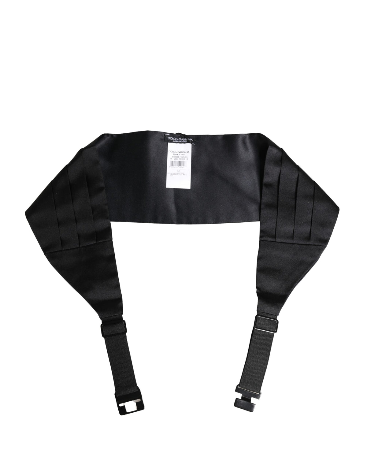 Dolce & Gabbana Black 100% Silk Wide Belt Waist Men's Cummerbund