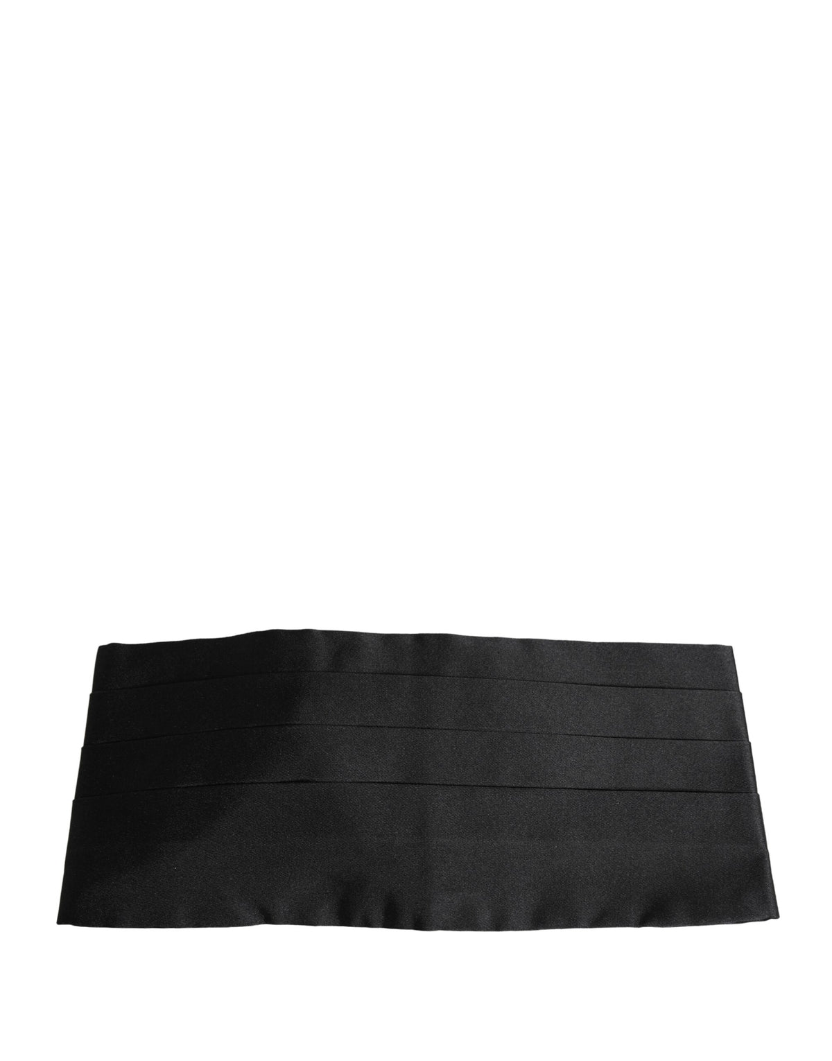 Dolce & Gabbana Black 100% Silk Wide Belt Waist Men's Cummerbund