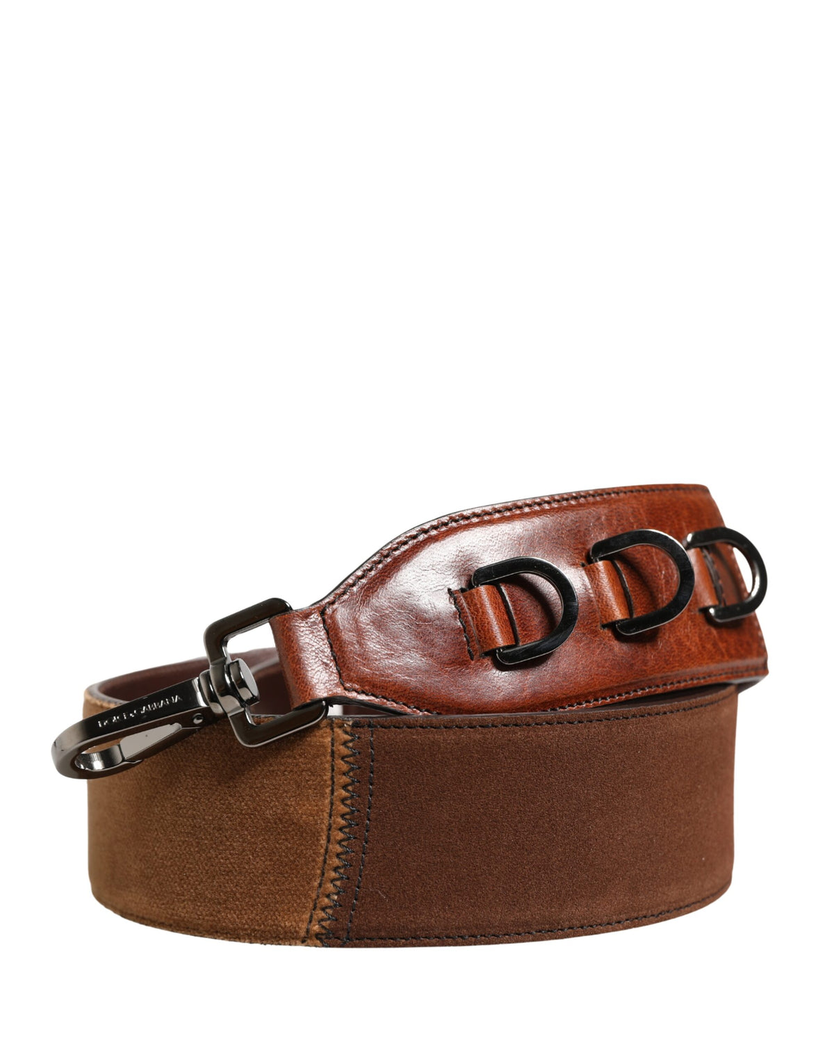 Dolce & Gabbana Brown Horse Velvet Leather Bag Accessory Shoulder Men's Strap