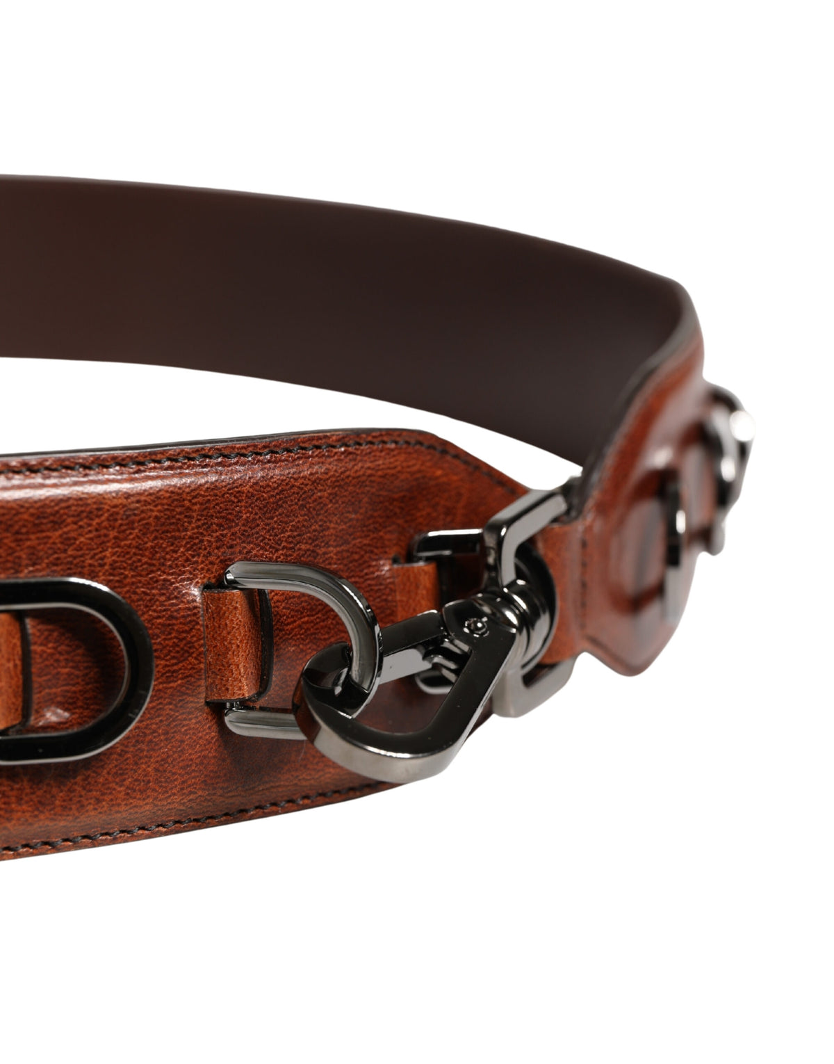 Dolce & Gabbana Brown Horse Velvet Leather Bag Accessory Shoulder Men's Strap