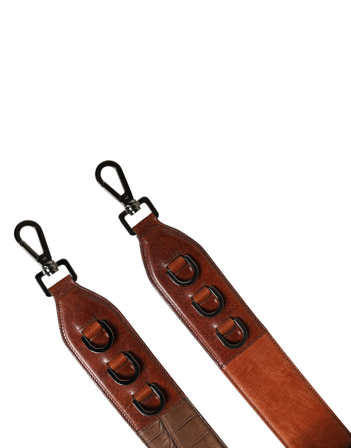 Dolce & Gabbana Brown Horse Velvet Leather Bag Accessory Shoulder Men's Strap