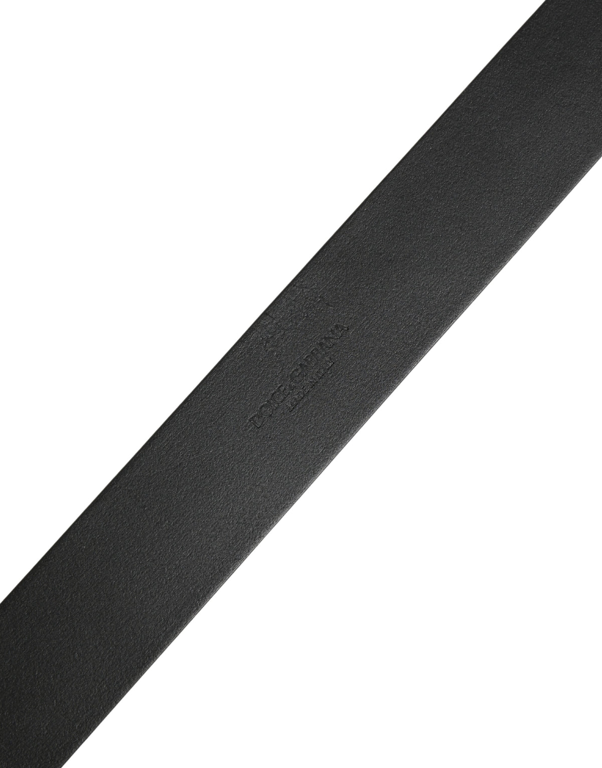 Dolce & Gabbana Black Calf Leather Silver Metal Buckle Men's Belt (Pre-Owned)