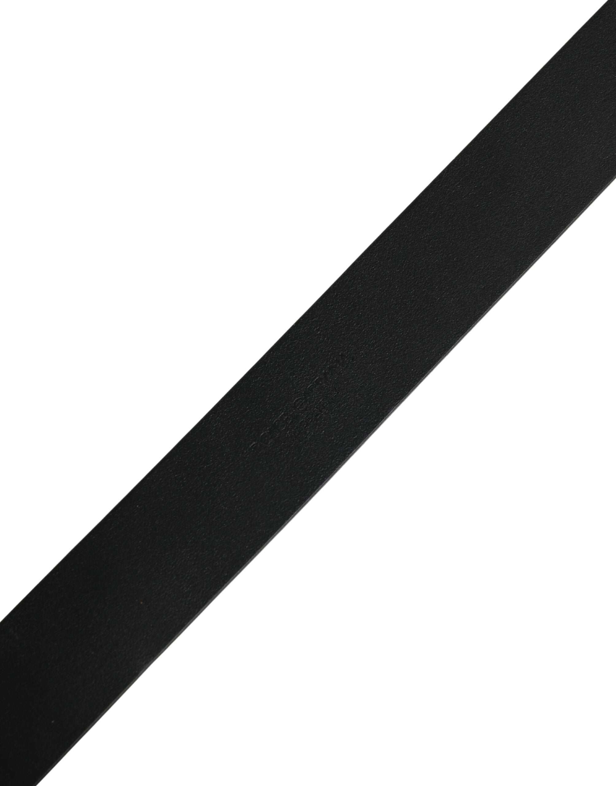 Dolce & Gabbana Black Calf Leather Gold Metal Buckle Men's Belt