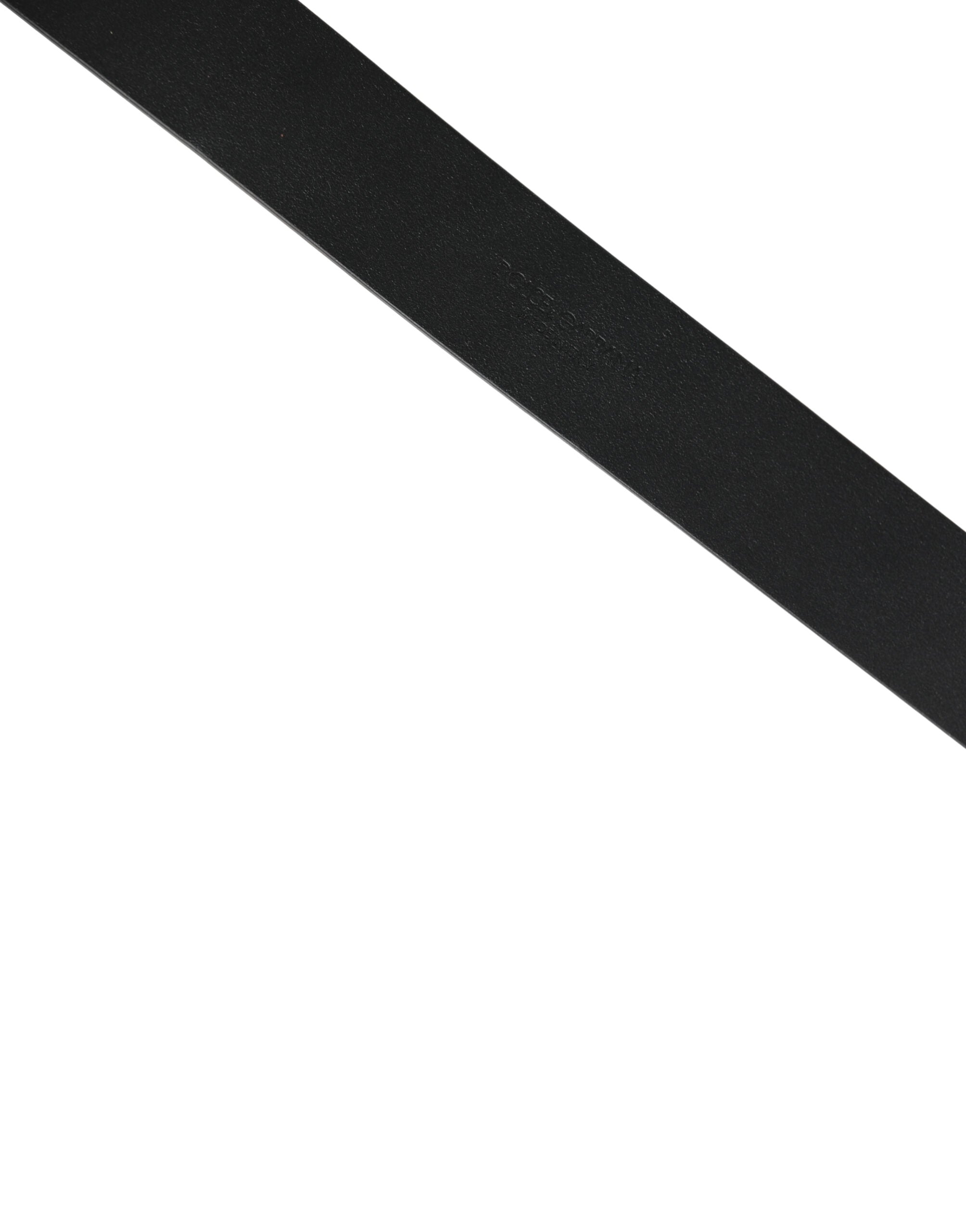 Dolce & Gabbana Black Calf Leather Gold Metal Buckle Men's Belt