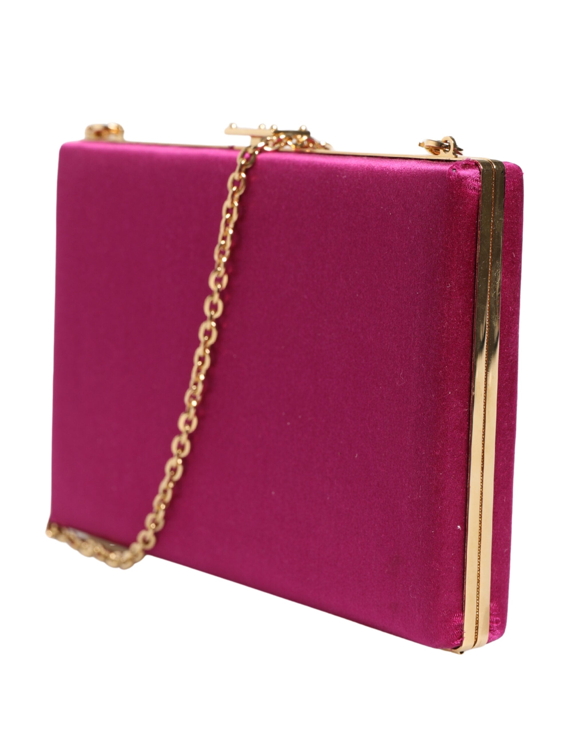 Dolce & Gabbana Pink Cotton Clutch Evening Crossbody Women Purse Women's Bag (Pre-Owned)