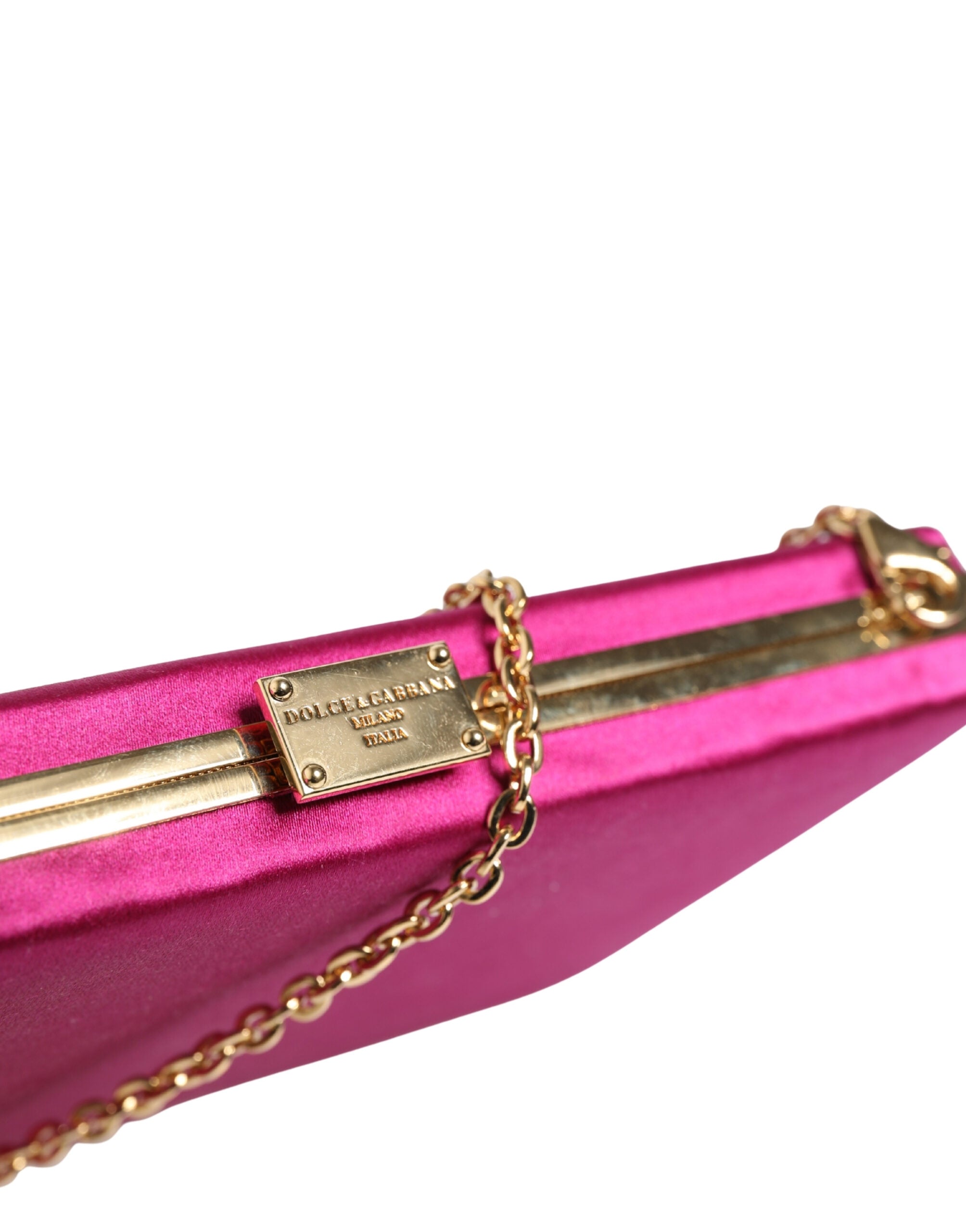 Dolce & Gabbana Pink Cotton Clutch Evening Crossbody Women Purse Women's Bag (Pre-Owned)