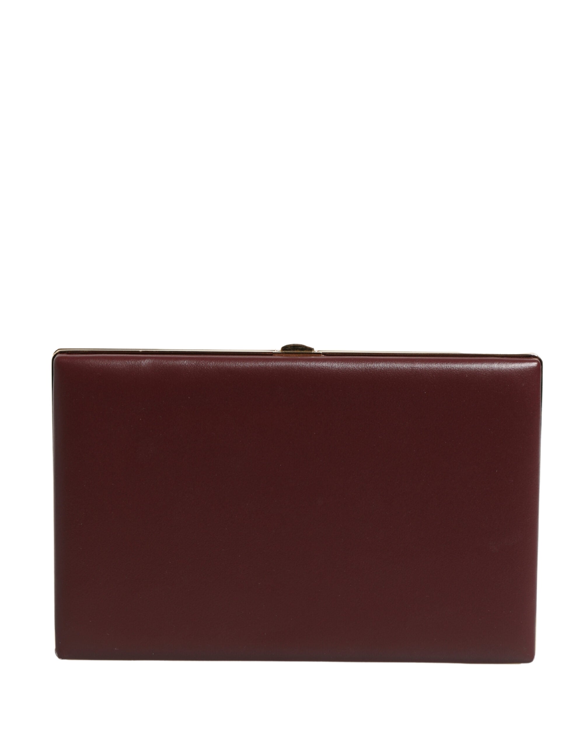 Dolce & Gabbana Brown Calfskin Leather Clutch Evening Women Purse Women's Bag