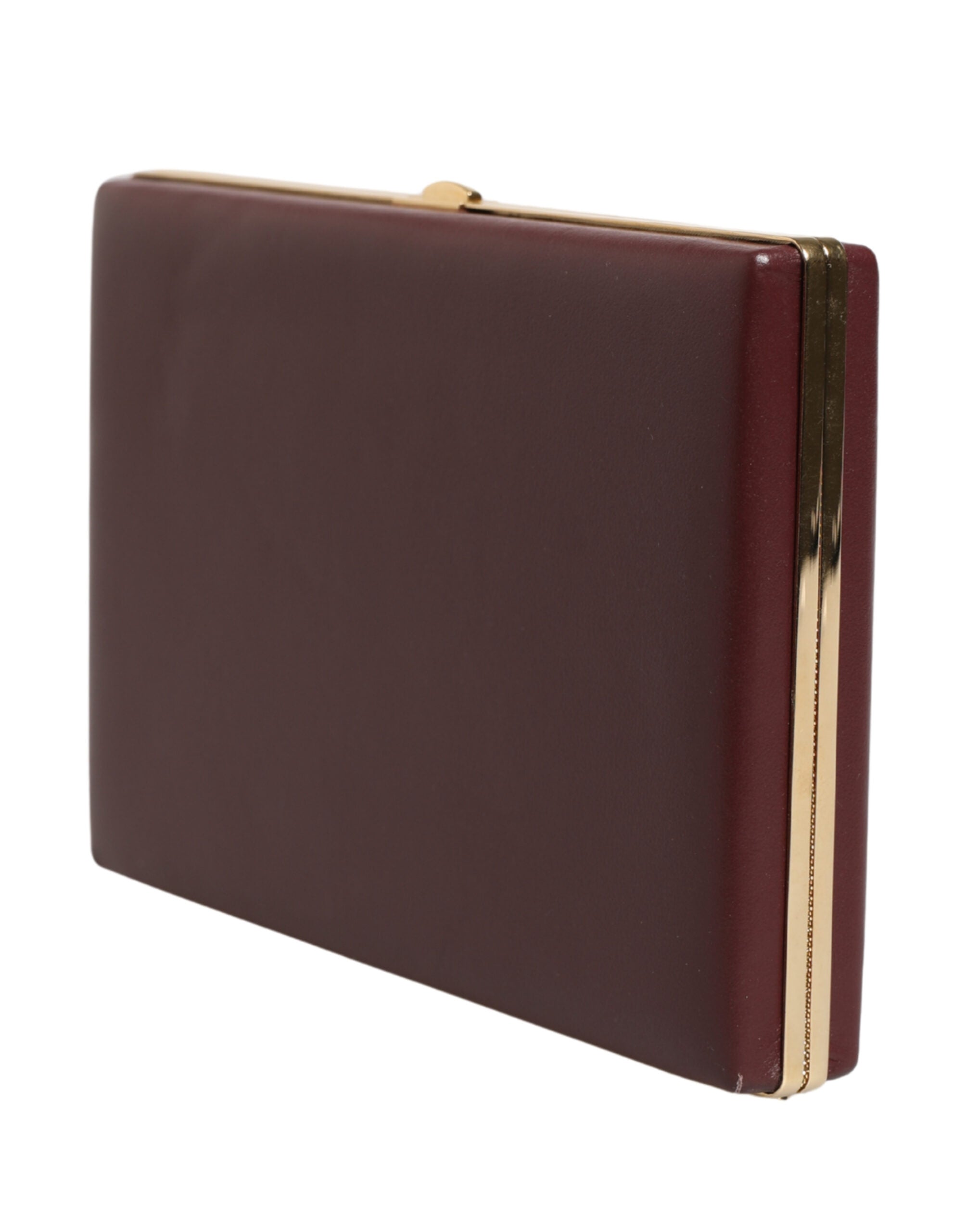 Dolce & Gabbana Brown Calfskin Leather Clutch Evening Women Purse Women's Bag