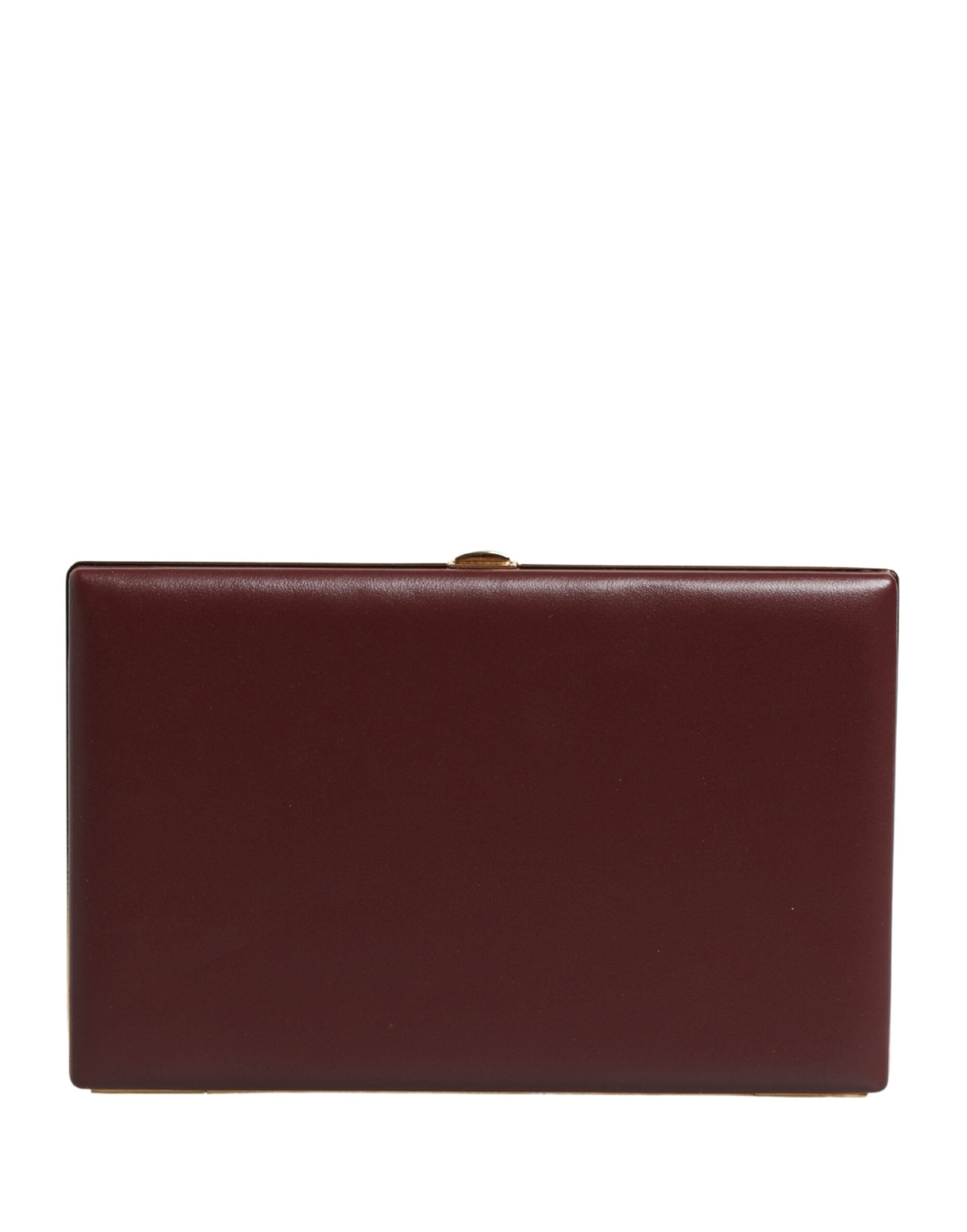 Dolce & Gabbana Brown Calfskin Leather Clutch Evening Women Purse Women's Bag