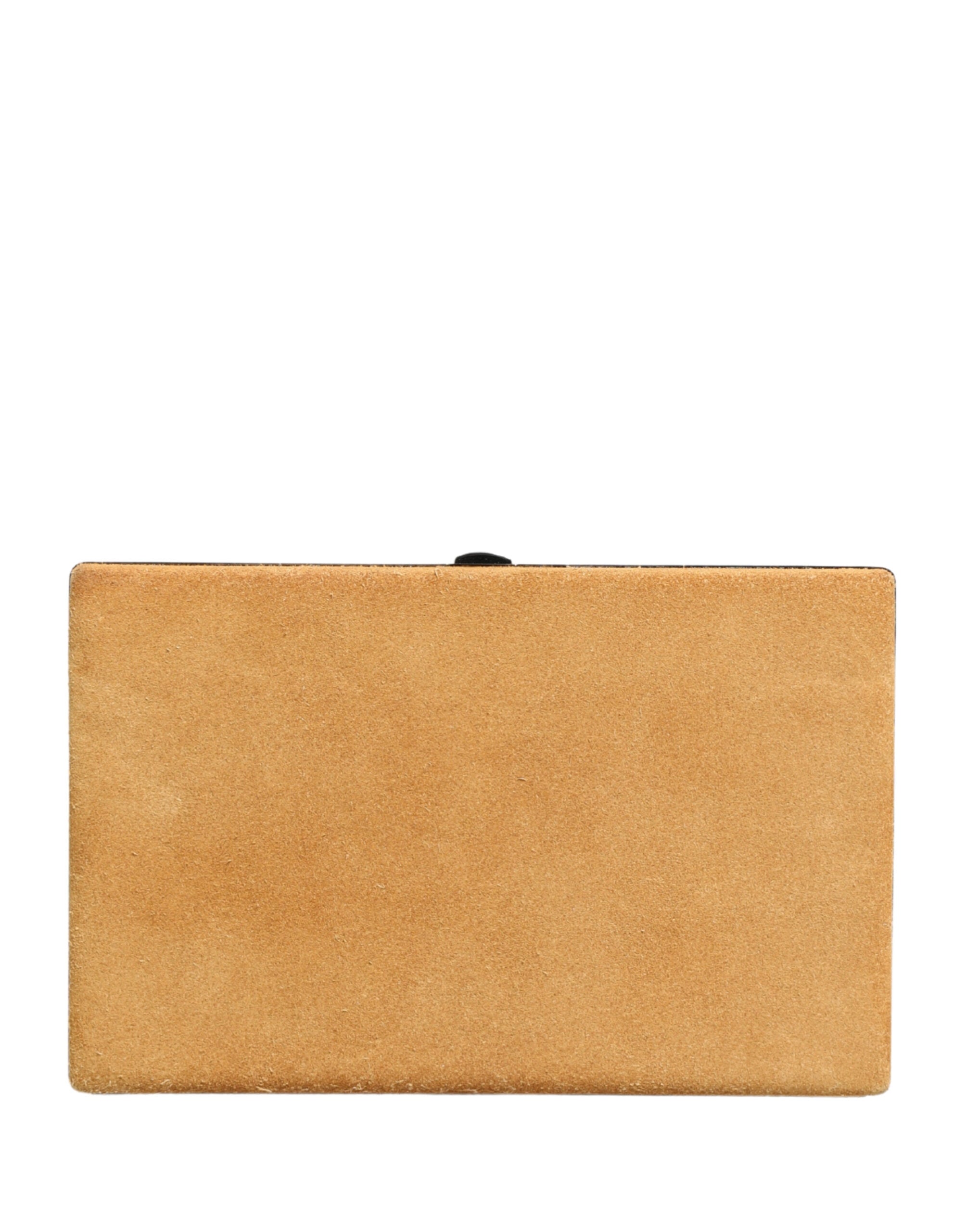 Dolce & Gabbana Beige Velvet Calf Leather Clutch Evening Women Purse Women's Bag