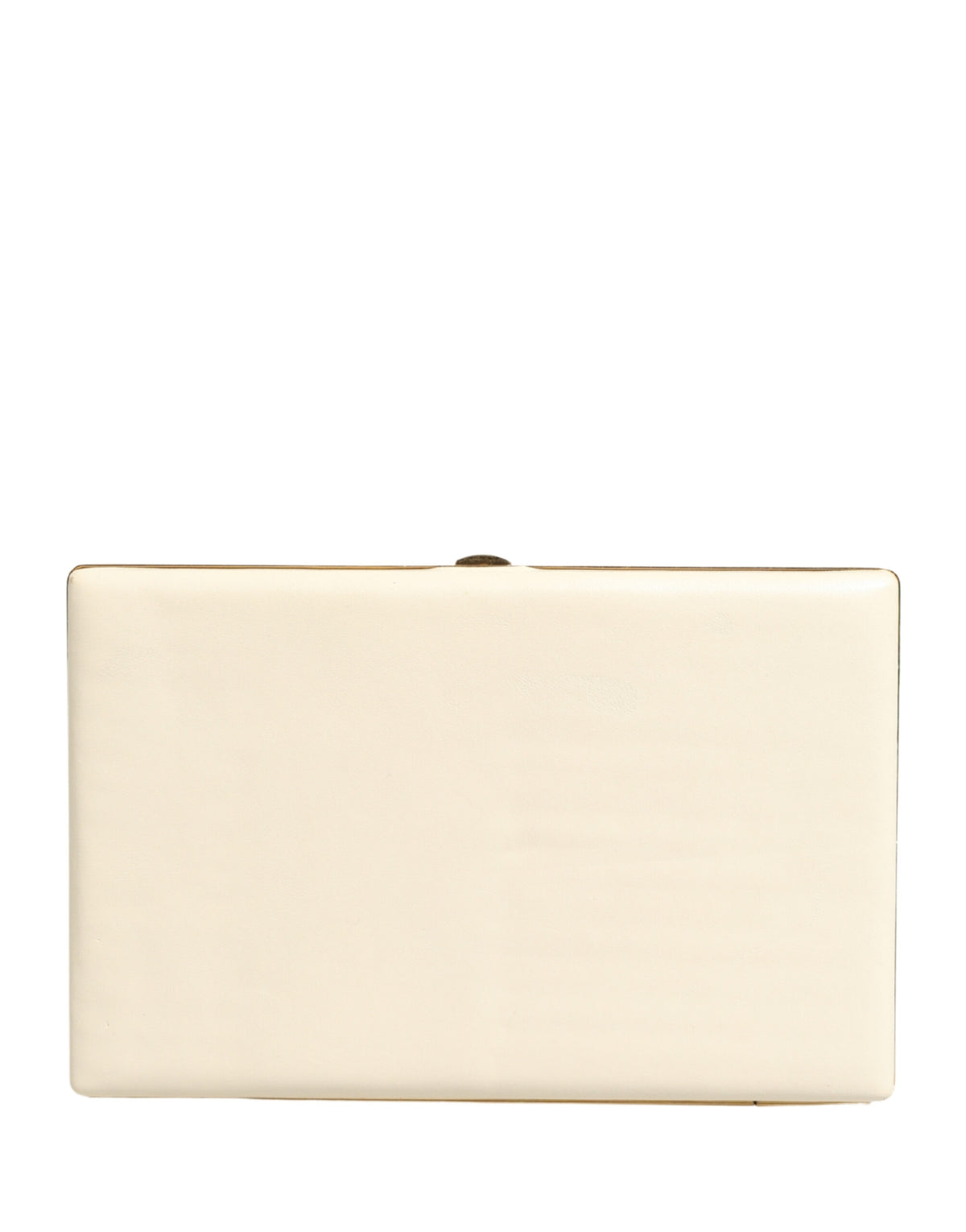 Dolce & Gabbana White Lambskin Leather Clutch Evening Women Purse Women's Bag (Pre-Owned)