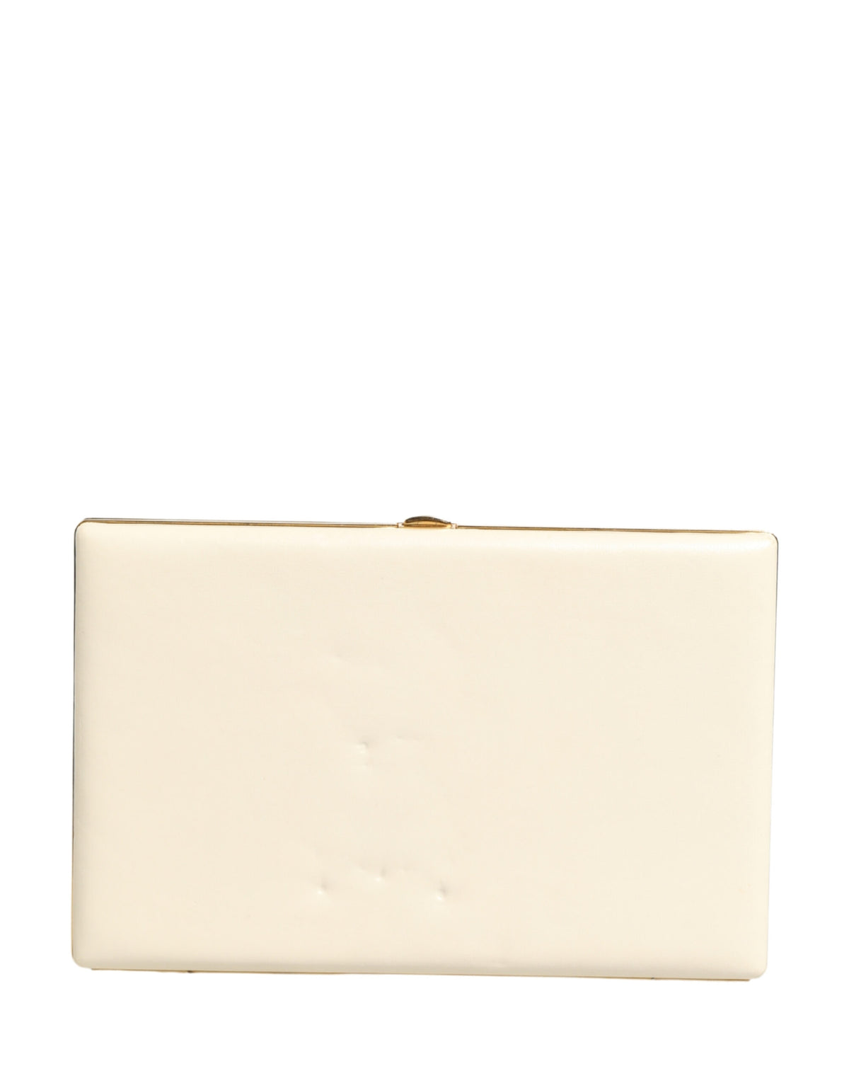 Dolce & Gabbana White Lambskin Leather Clutch Evening Women Purse Women's Bag (Pre-Owned)