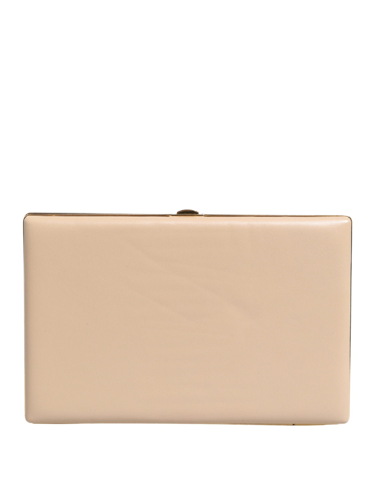 Dolce & Gabbana Beige Lambskin Leather Clutch Evening Women Purse Women's Bag (Pre-Owned)