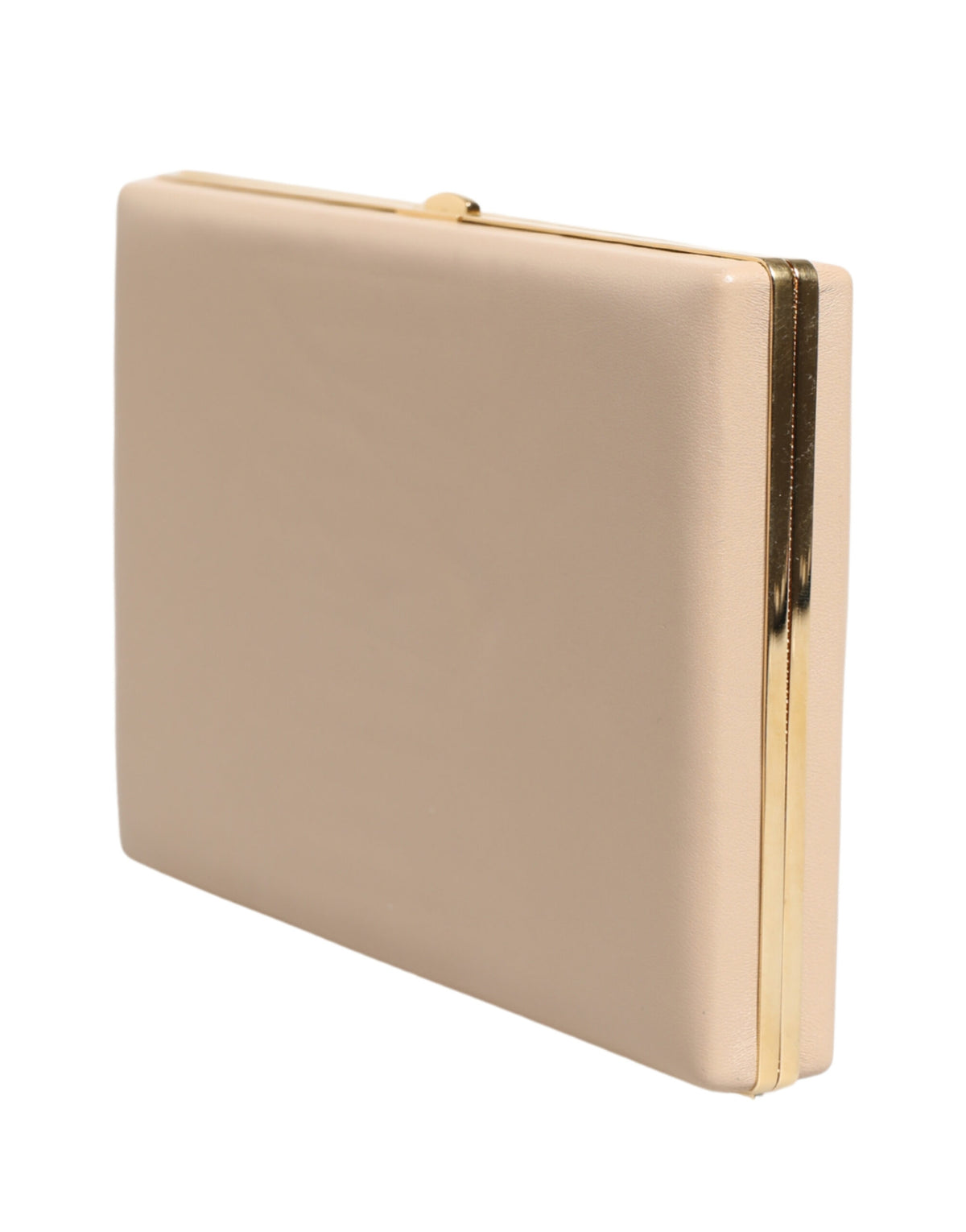 Dolce & Gabbana Beige Lambskin Leather Clutch Evening Women Purse Women's Bag (Pre-Owned)