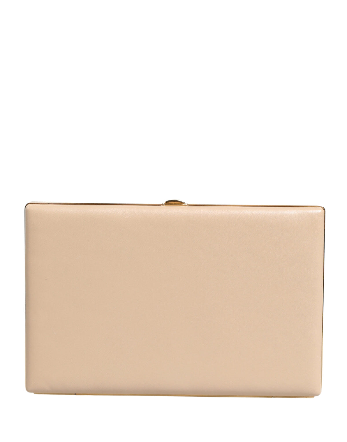 Dolce & Gabbana Beige Lambskin Leather Clutch Evening Women Purse Women's Bag (Pre-Owned)