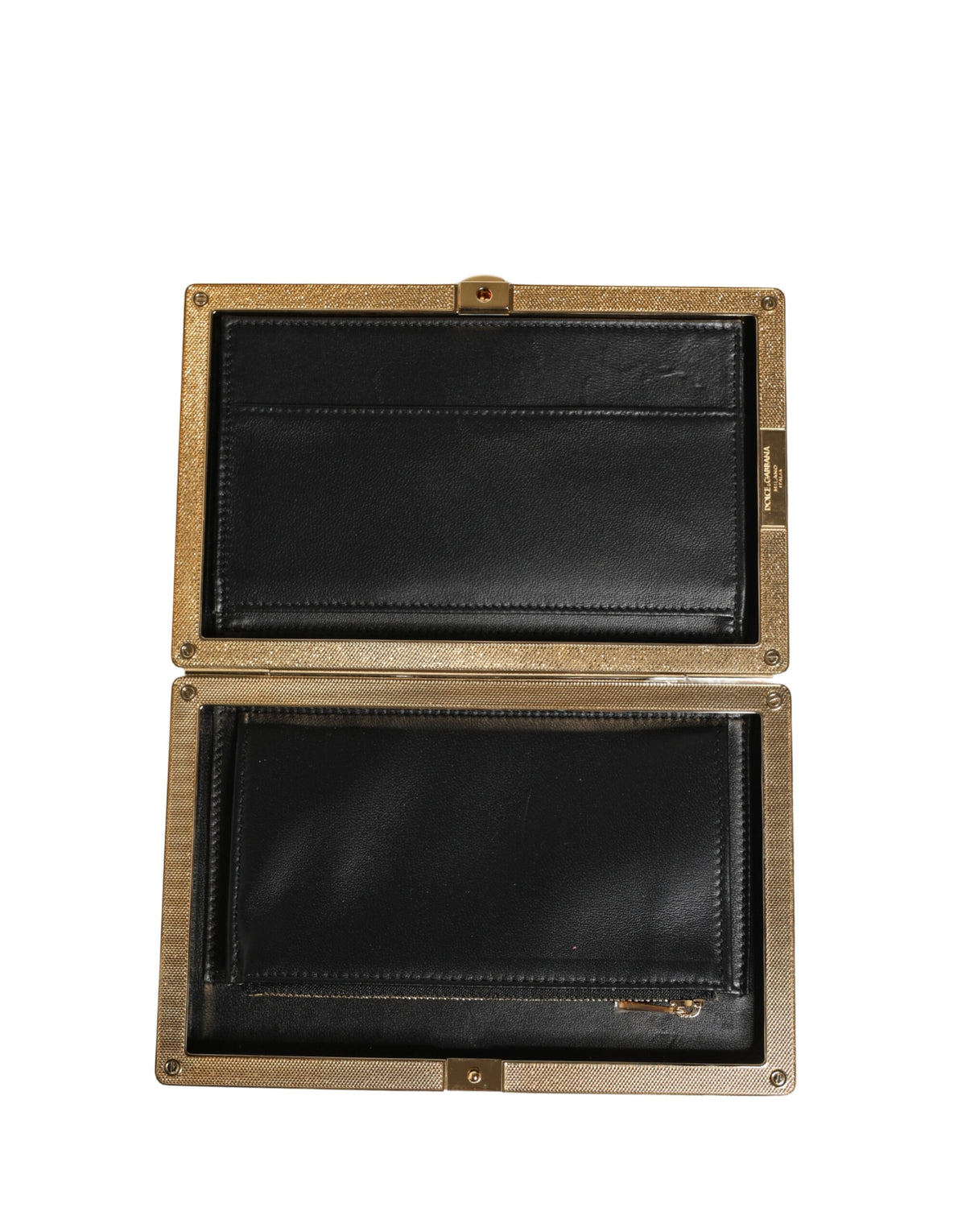 Dolce & Gabbana Beige Lambskin Leather Clutch Evening Women Purse Women's Bag (Pre-Owned)