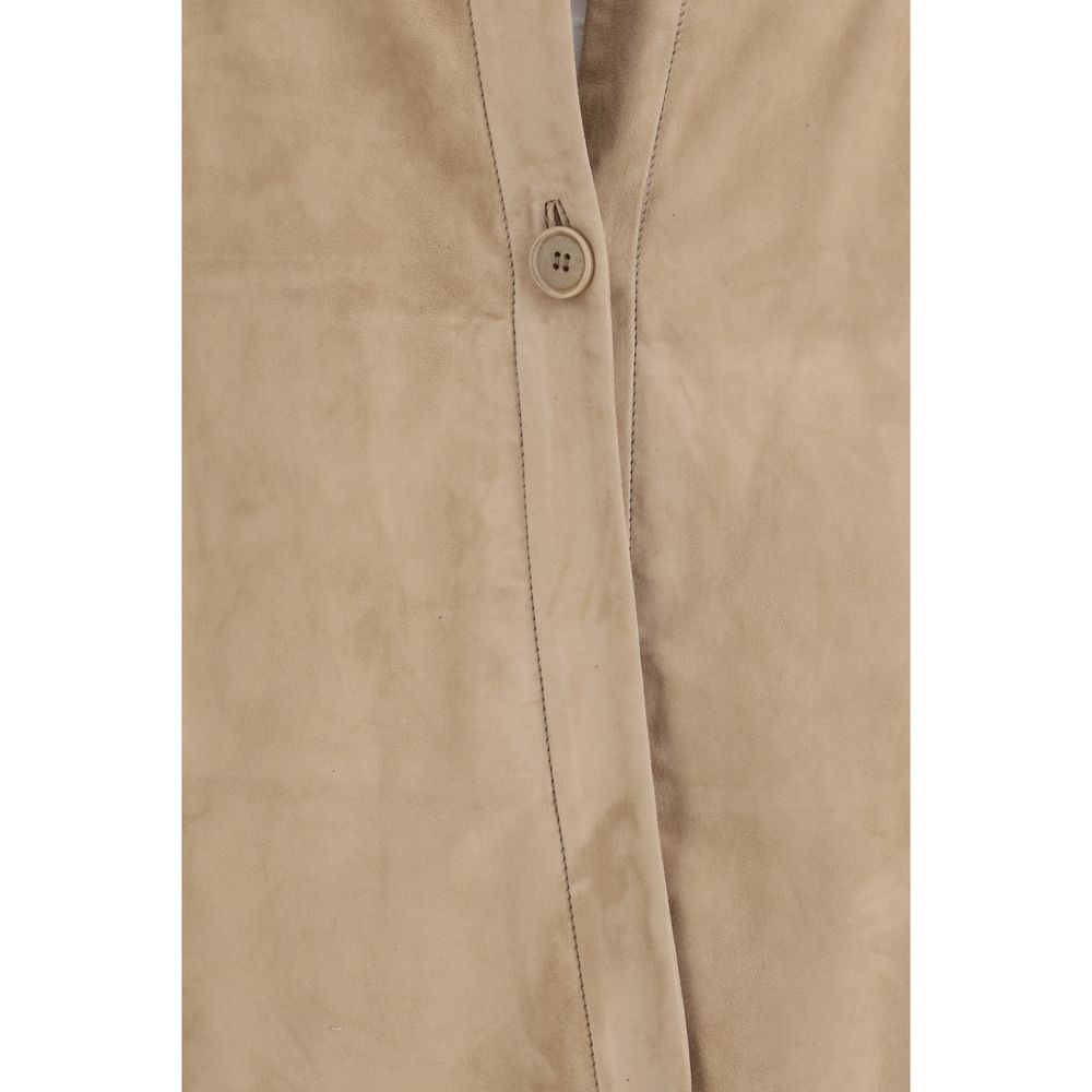 Salvatore Santoro Beige Lamb Ovis Aries Dress Women's Shirt