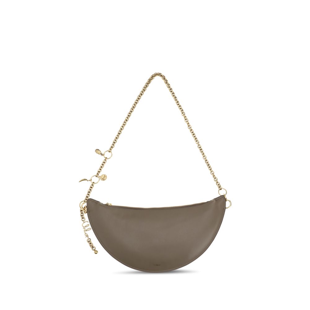 Chloé Gray Calf Leather Bos Taurus Shoulder Women's Bag