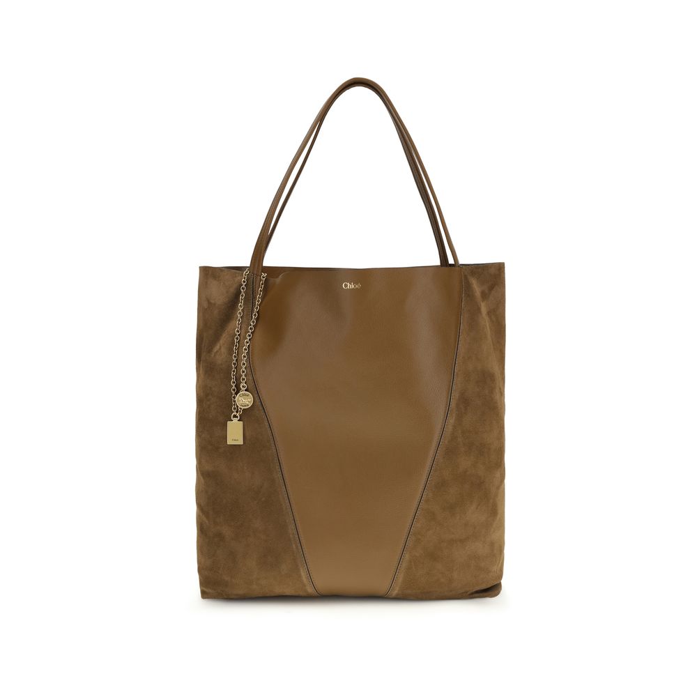 Chloé Brown Calf Leather Bos Taurus Shoulder Women's Bag
