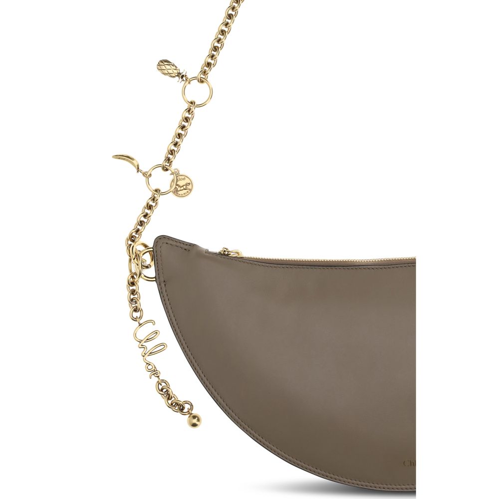 Chloé Gray Calf Leather Bos Taurus Shoulder Women's Bag