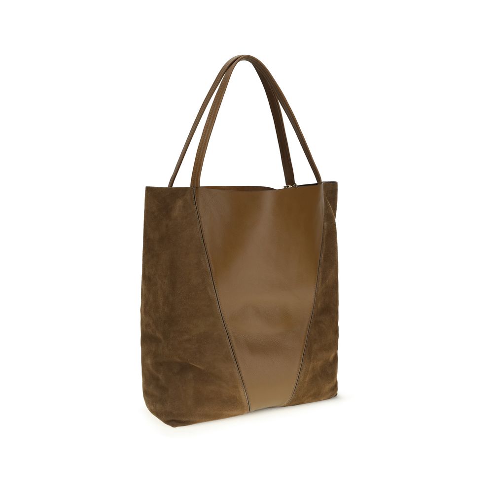Chloé Brown Calf Leather Bos Taurus Shoulder Women's Bag