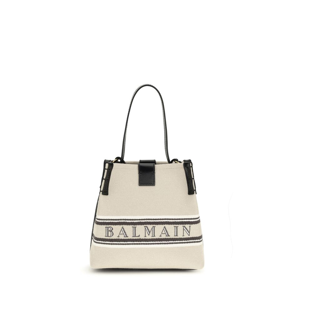 Balmain Beige Cotton Shoulder Women's Bag