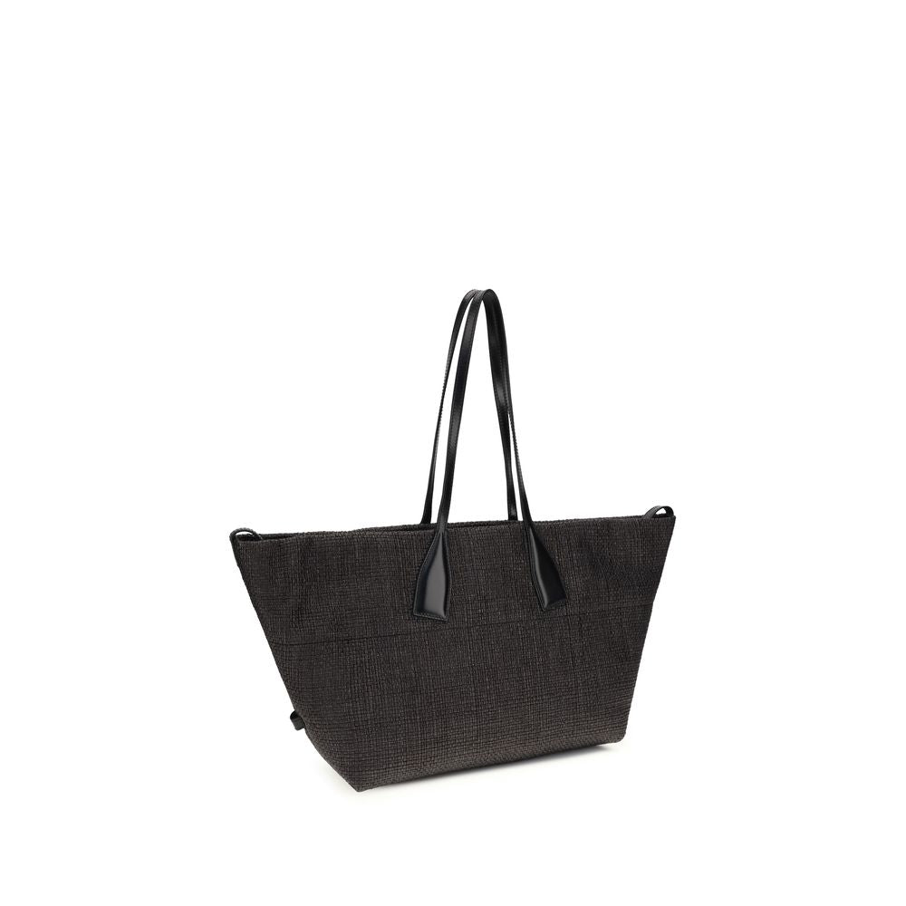 Balmain Black Raffia Shoulder Women's Bag
