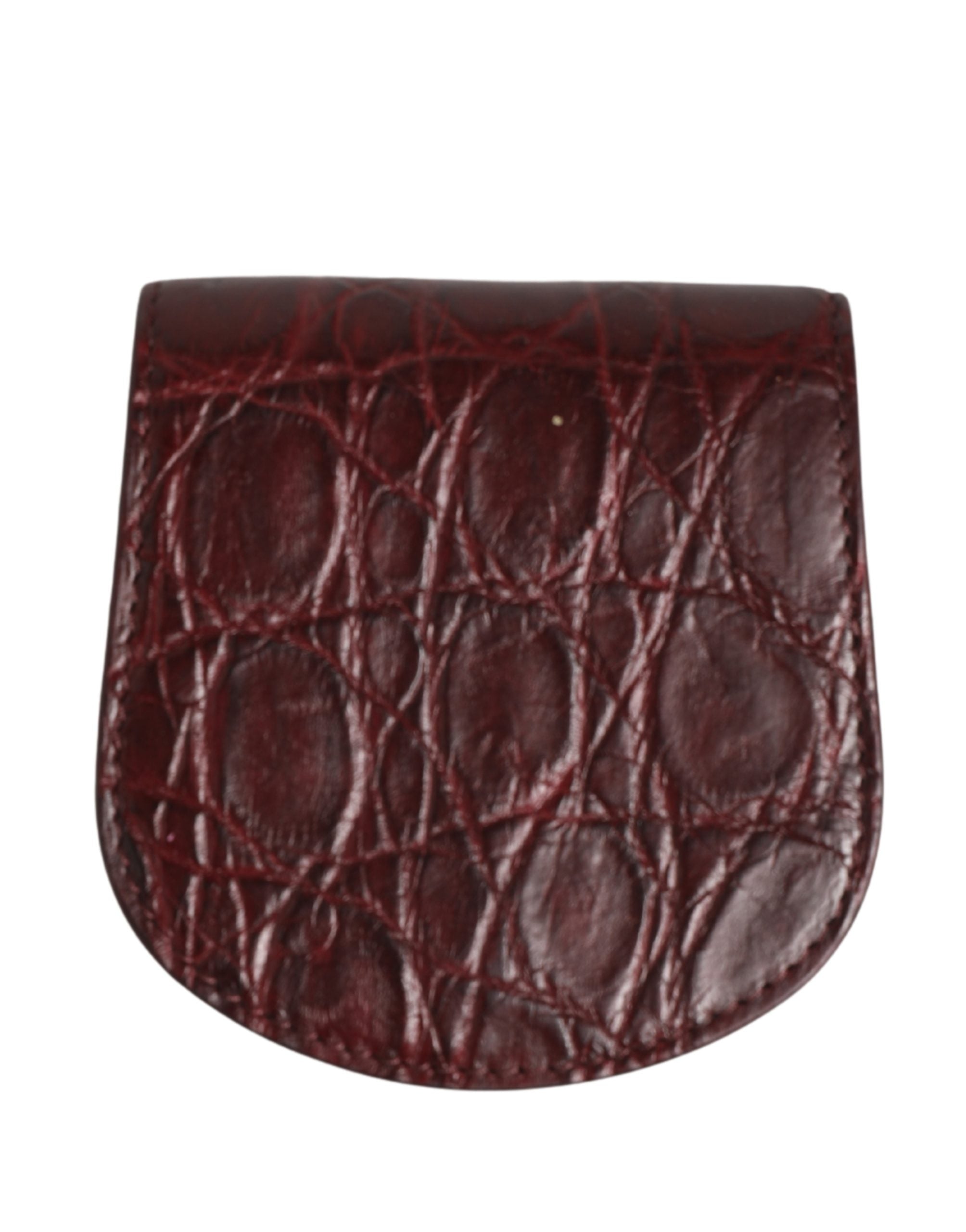 Dolce & Gabbana Burgundy Exotic Skin Condom Case Holder Pocket Men's Wallet