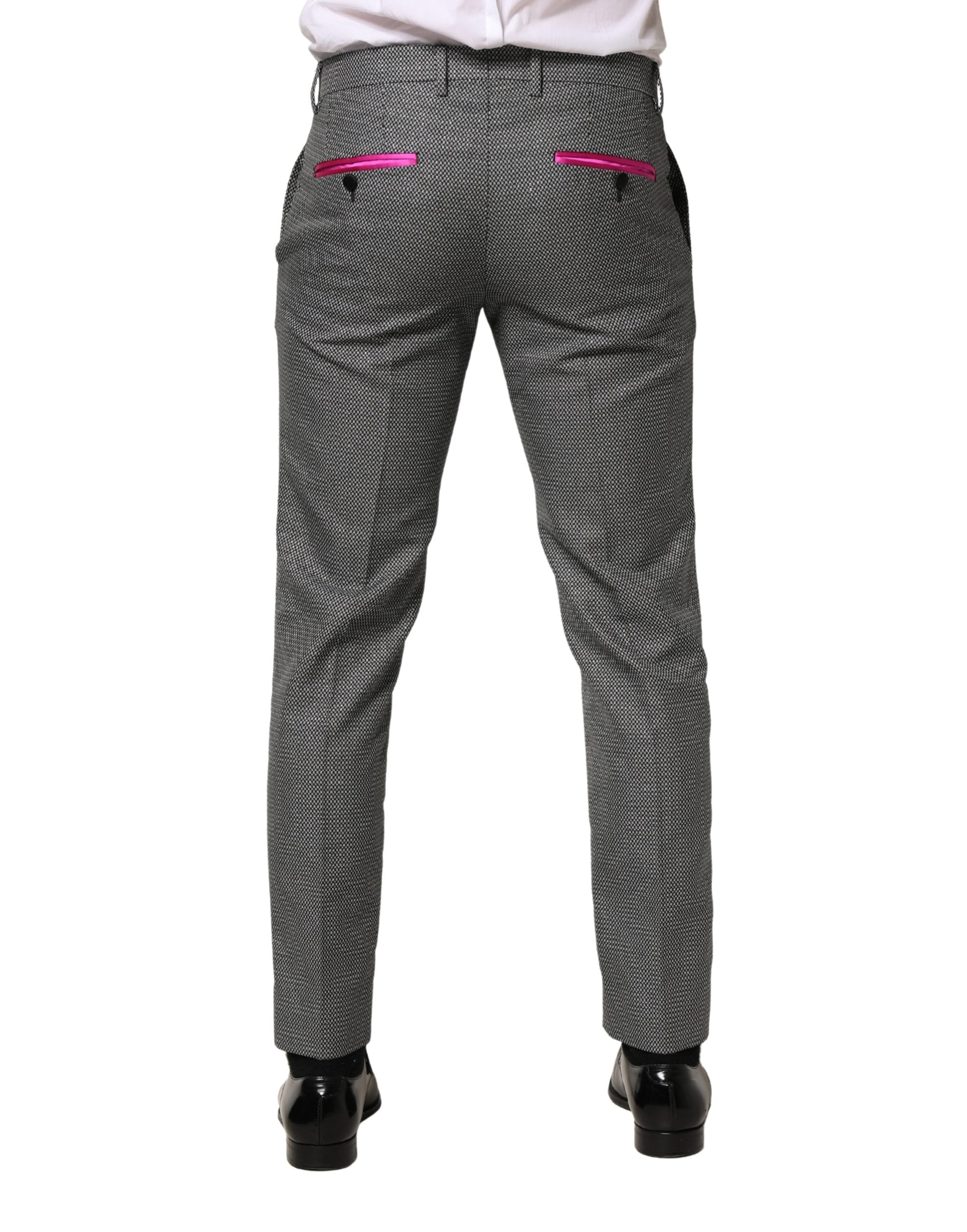 Dolce & Gabbana Gray Viscose Skinny Men Dress Trouser Men's Pants
