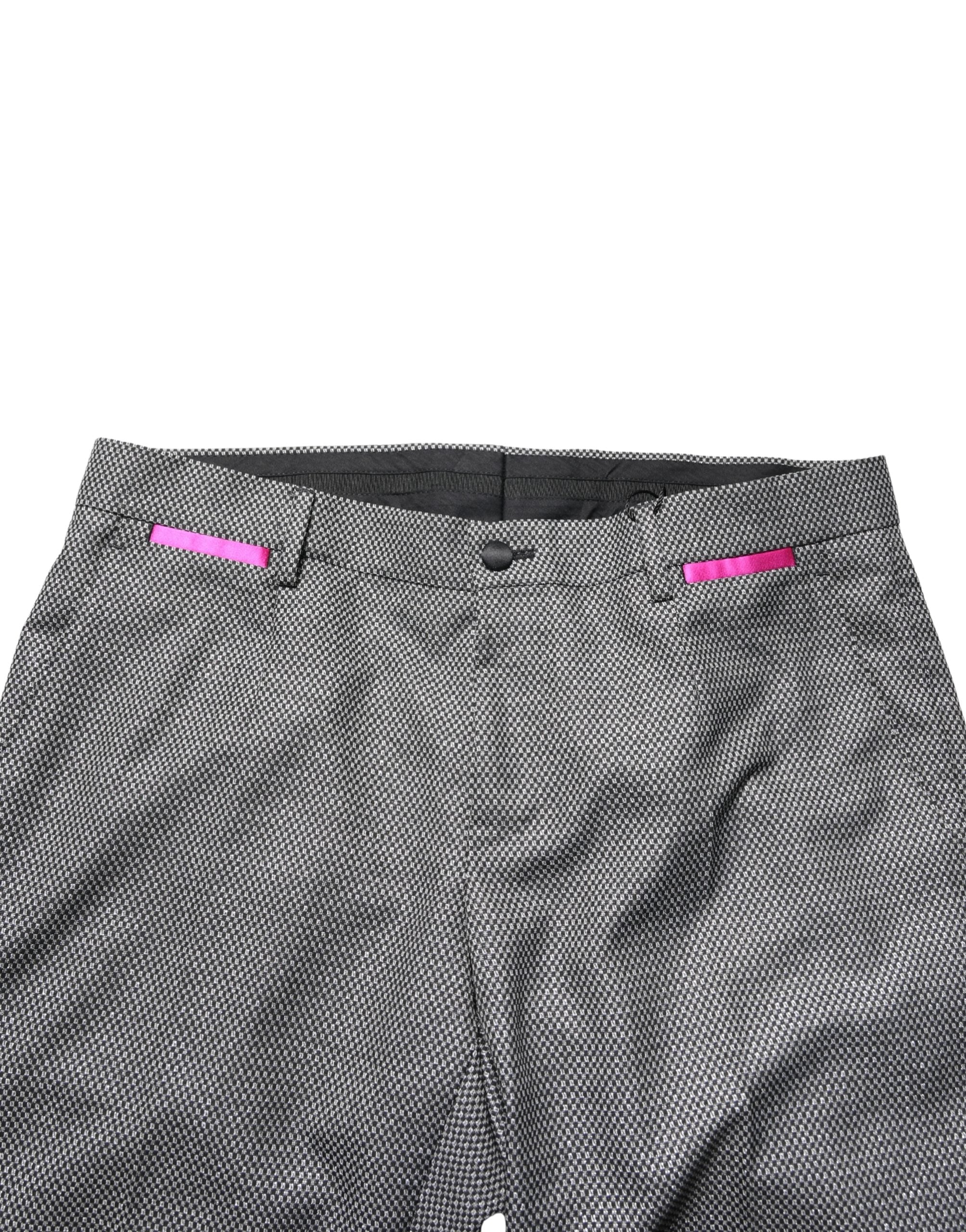 Dolce & Gabbana Gray Viscose Skinny Men Dress Trouser Men's Pants