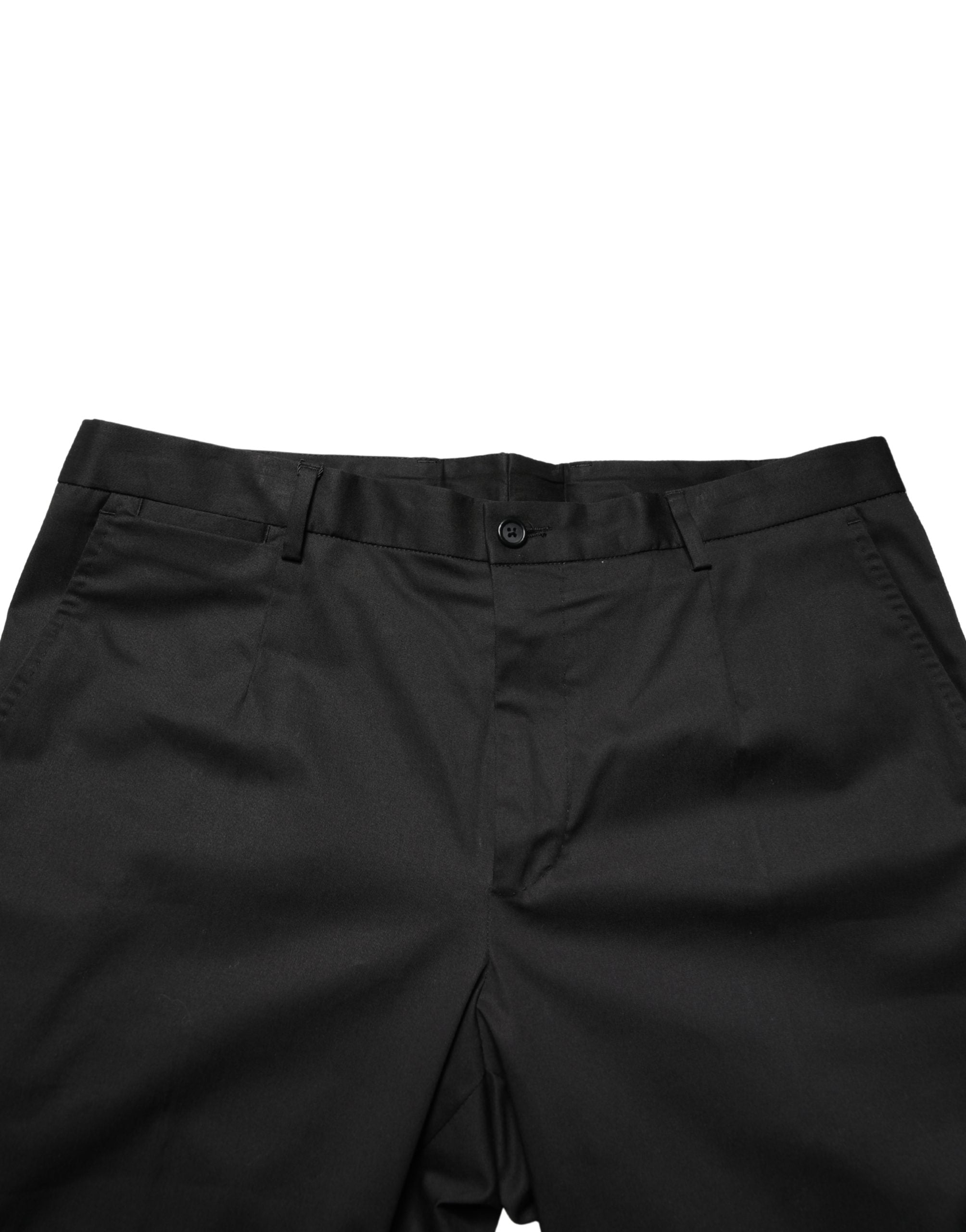 Dolce & Gabbana Black Cotton Skinny Men Dress Trouser Men's Pants
