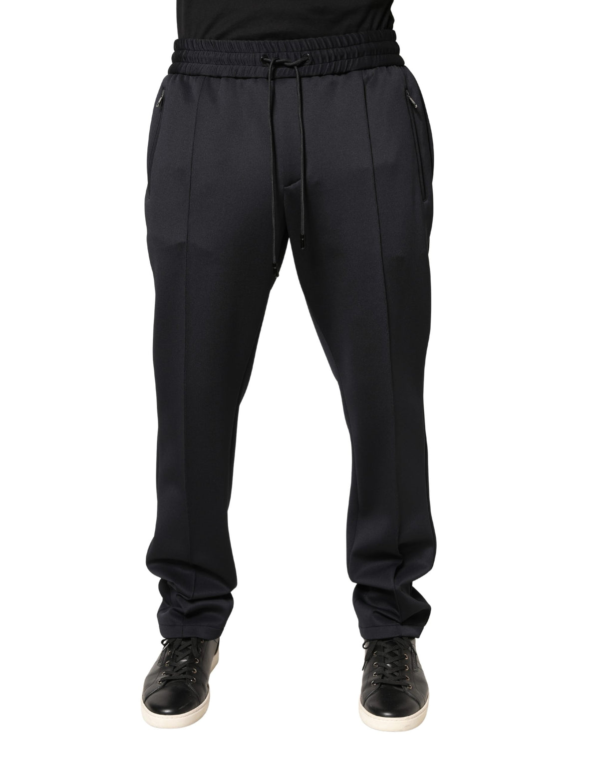 Dolce & Gabbana Black Polyester Skinny Jogger Trouser Men's Pants