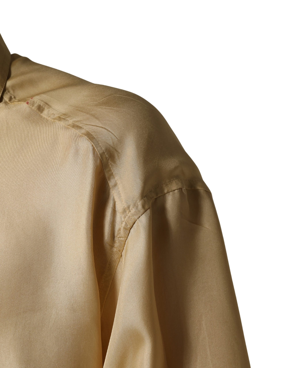 Dolce & Gabbana Yellow Silk Button Down Men Oversize Men's Shirt (Pre-Owned)