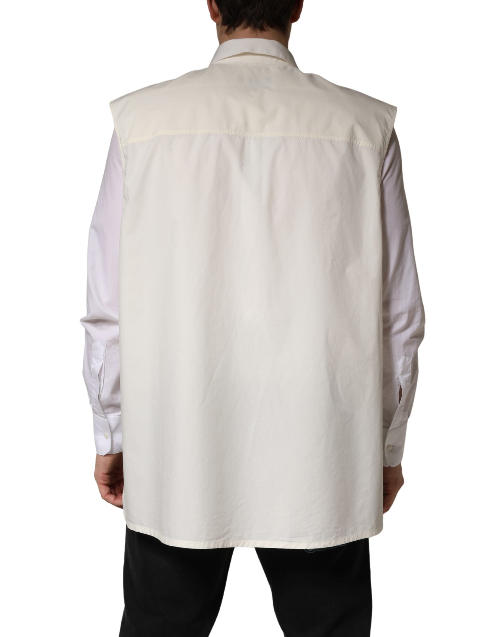 Dolce & Gabbana White MARTINI Cotton Men Dress Formal Men's Shirt (Pre-Owned)