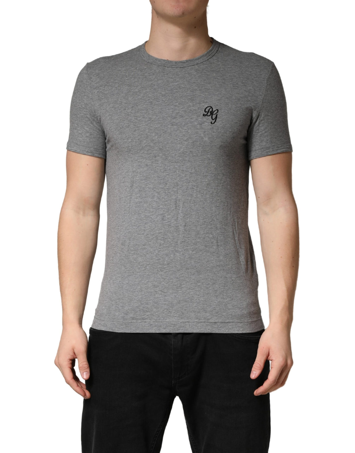Dolce & Gabbana Gray DG Logo Crew Neck Men Underwear Men's T-shirt