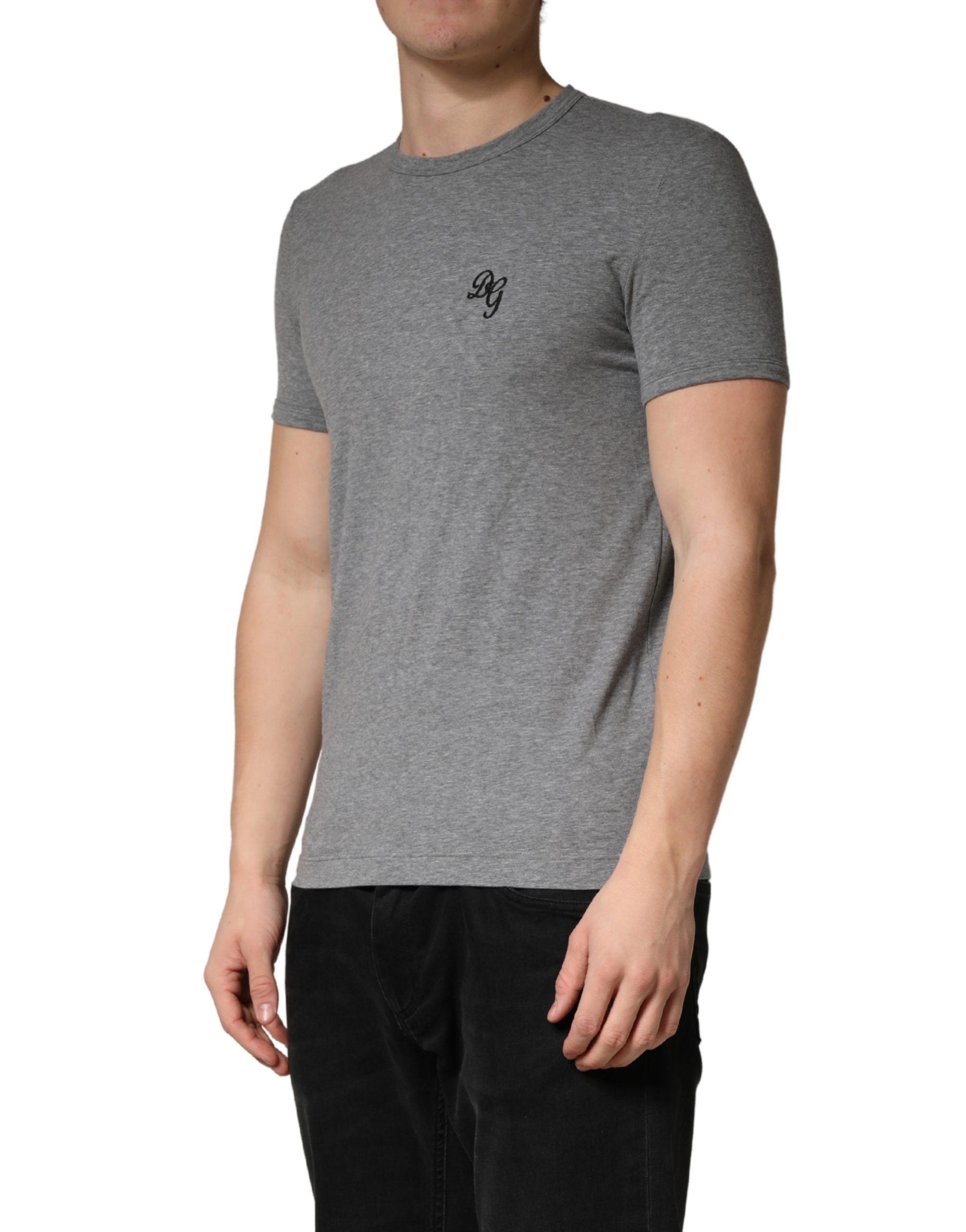 Dolce & Gabbana Gray DG Logo Crew Neck Men Underwear Men's T-shirt
