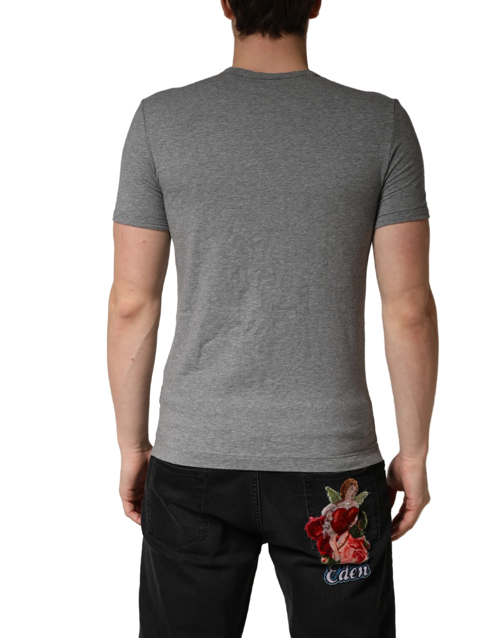 Dolce & Gabbana Gray DG Logo Crew Neck Men Underwear Men's T-shirt