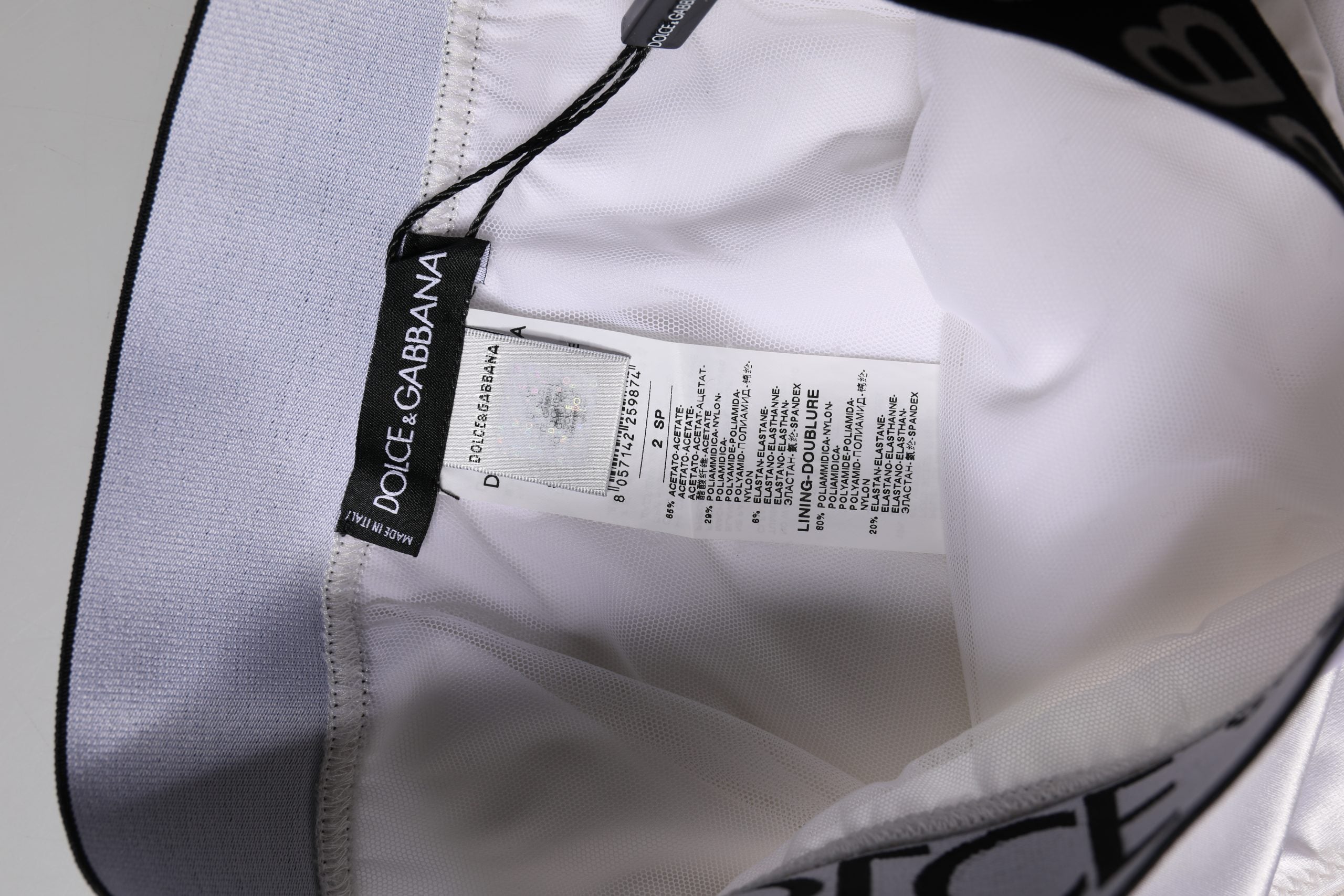 Dolce & Gabbana White Logo Brief High Waist Panty Women's Underwear