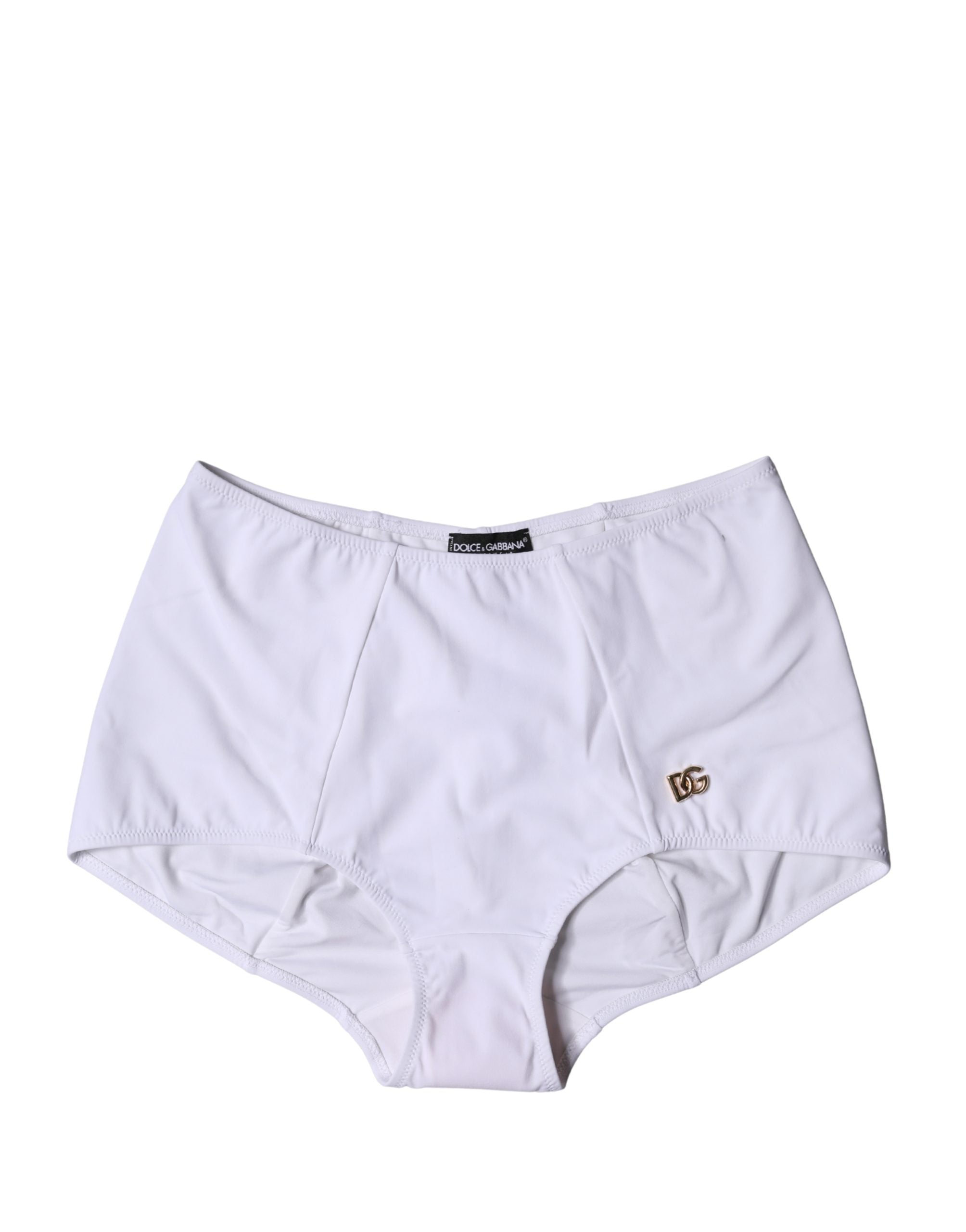 Dolce & Gabbana White Logo Girdle High Waist Panty Women's Underwear