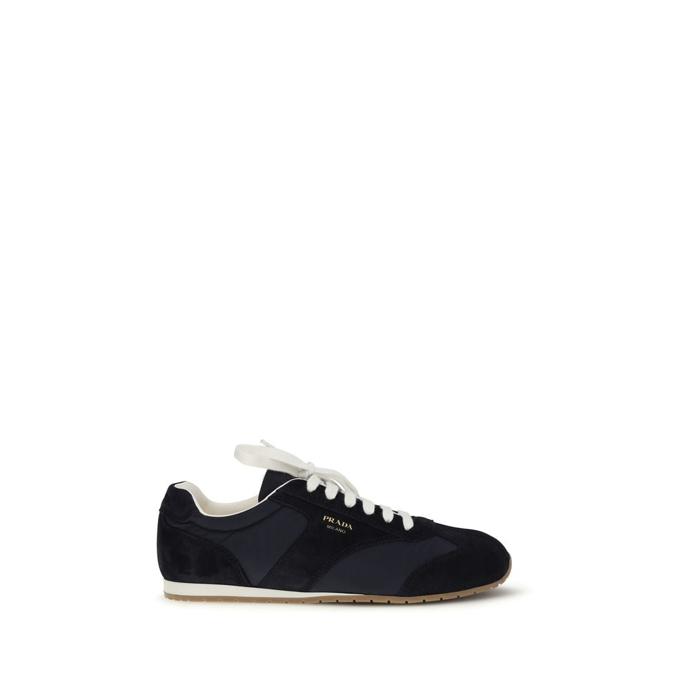 Prada Blue Calf Leather Bos Taurus Athletic Men's Sneakers