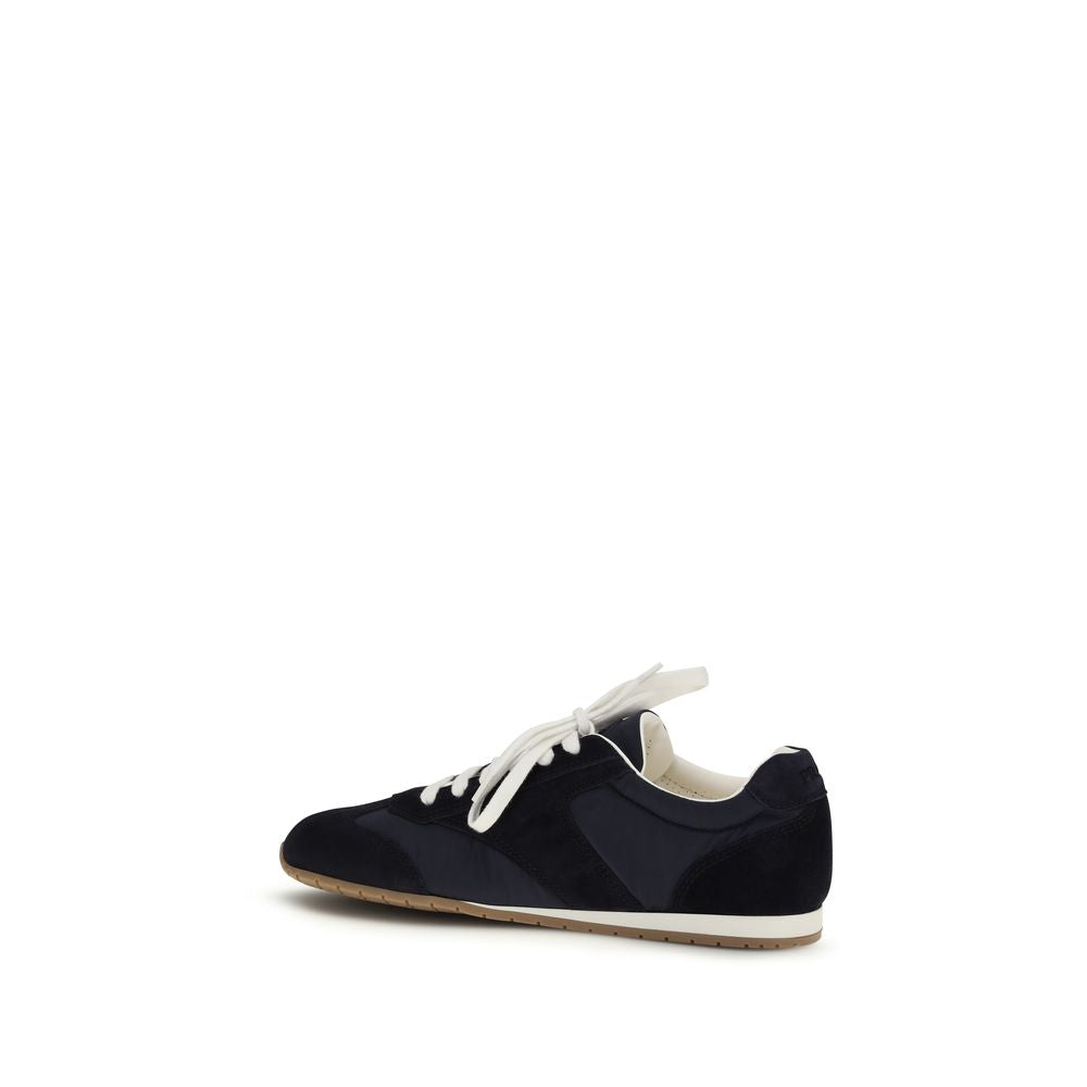 Prada Blue Calf Leather Bos Taurus Athletic Men's Sneakers