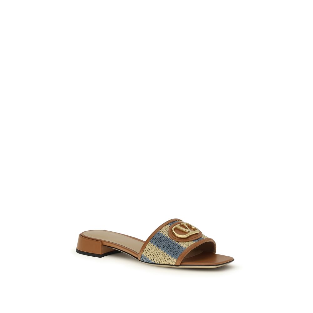 Valentino Garavani Multicolor Viscose Flat Women's Sandals