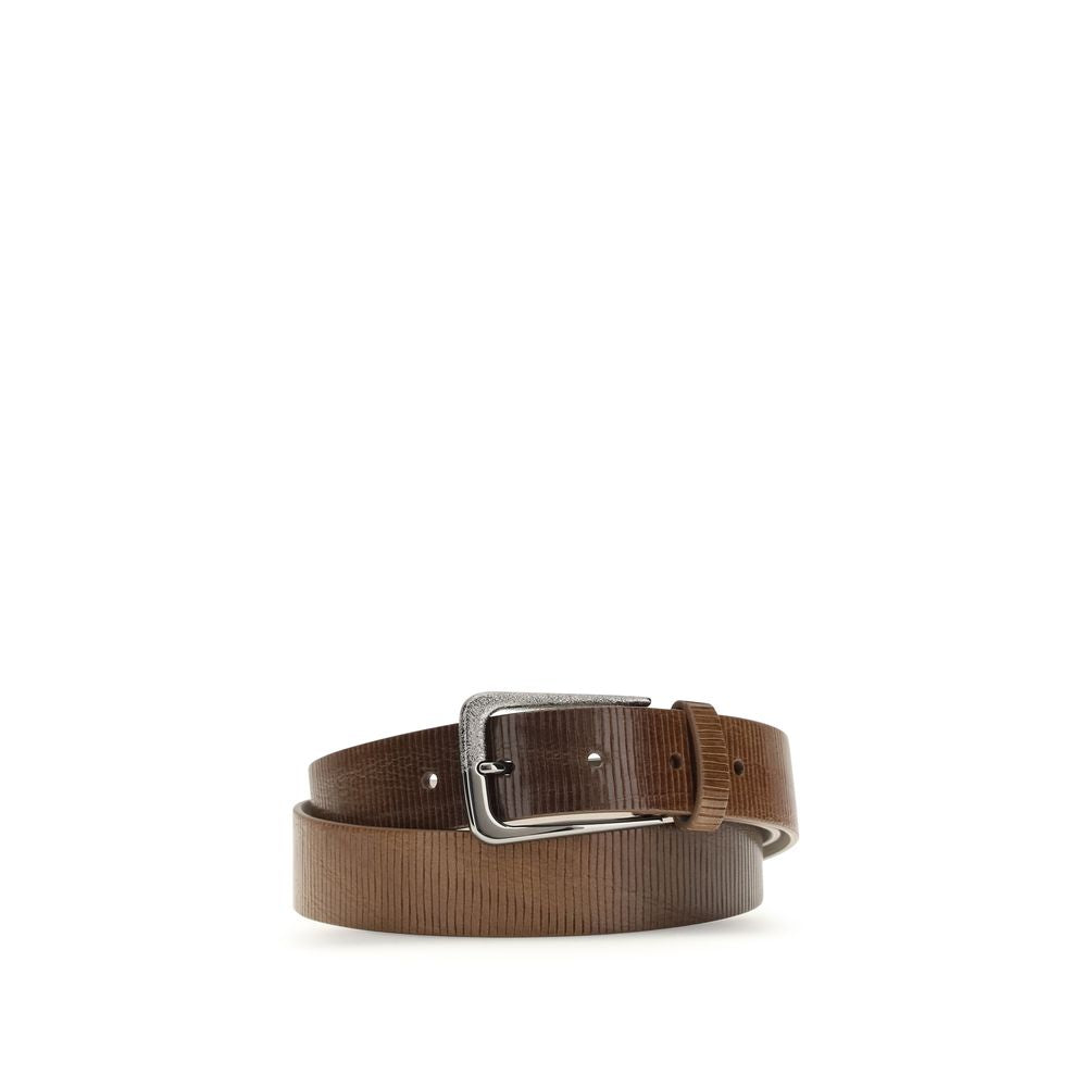 Brunello Cucinelli Brown Calf Leather Bos Taurus Regular Women's Belt