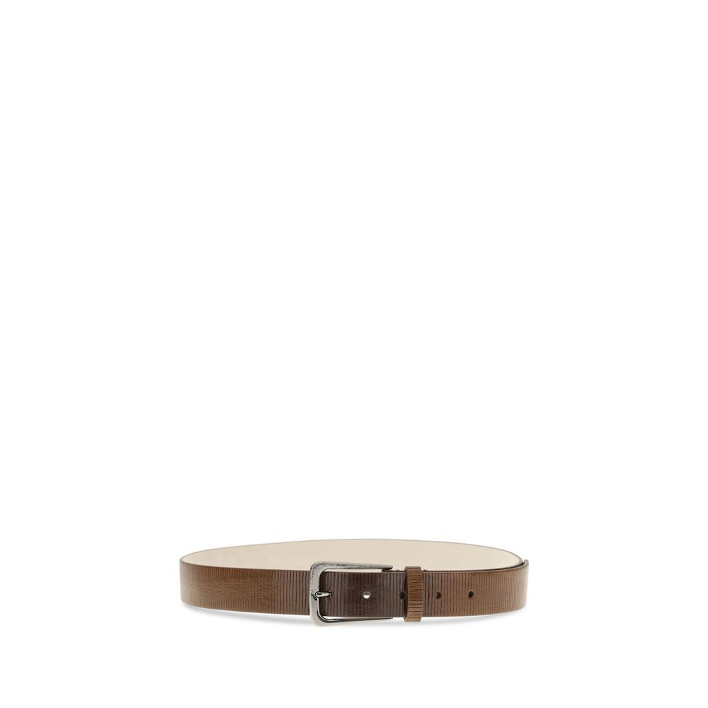 Brunello Cucinelli Brown Calf Leather Bos Taurus Regular Women's Belt