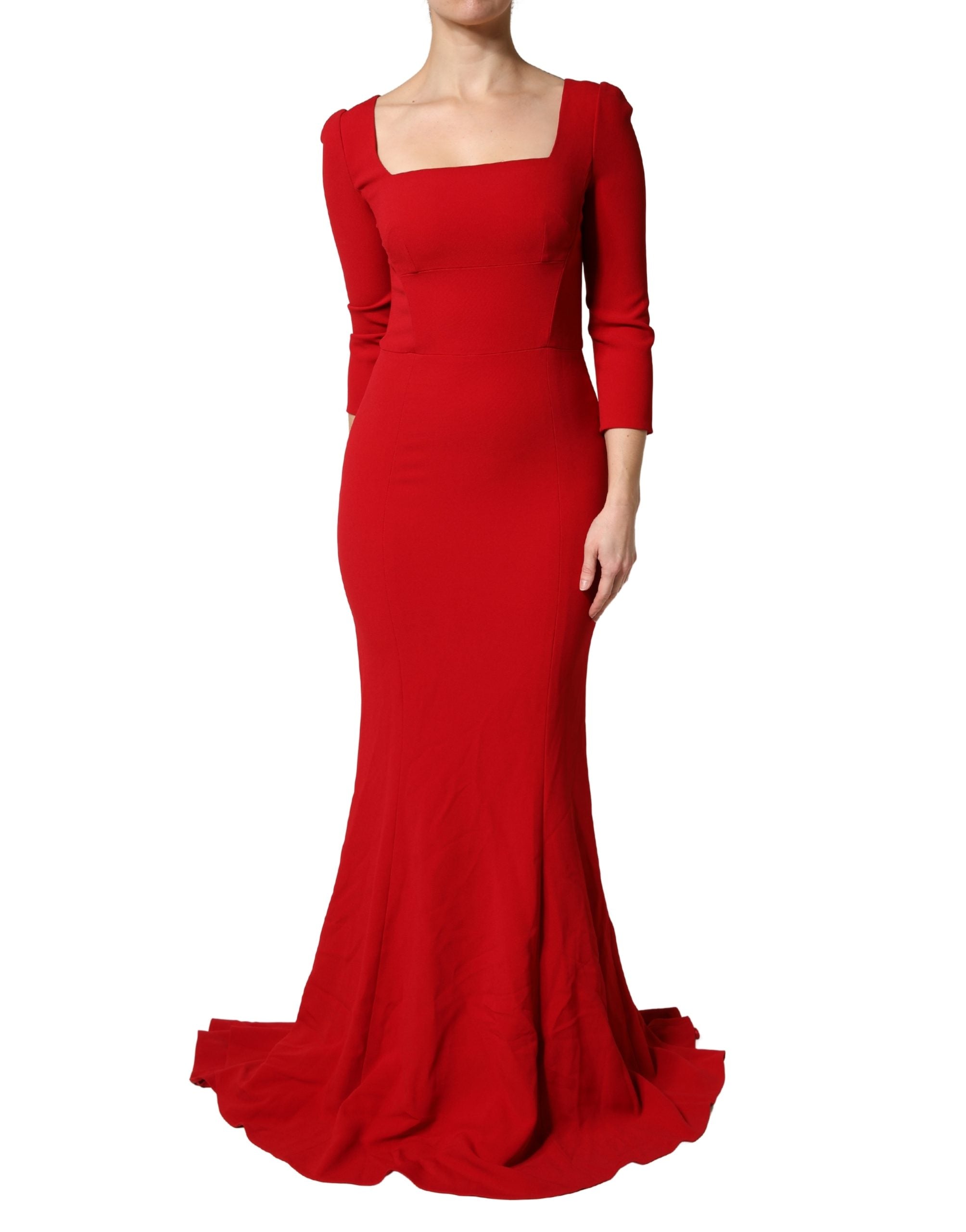 Dolce & Gabbana Red Viscose Sheath Bodycon Mermaid Women's Dress