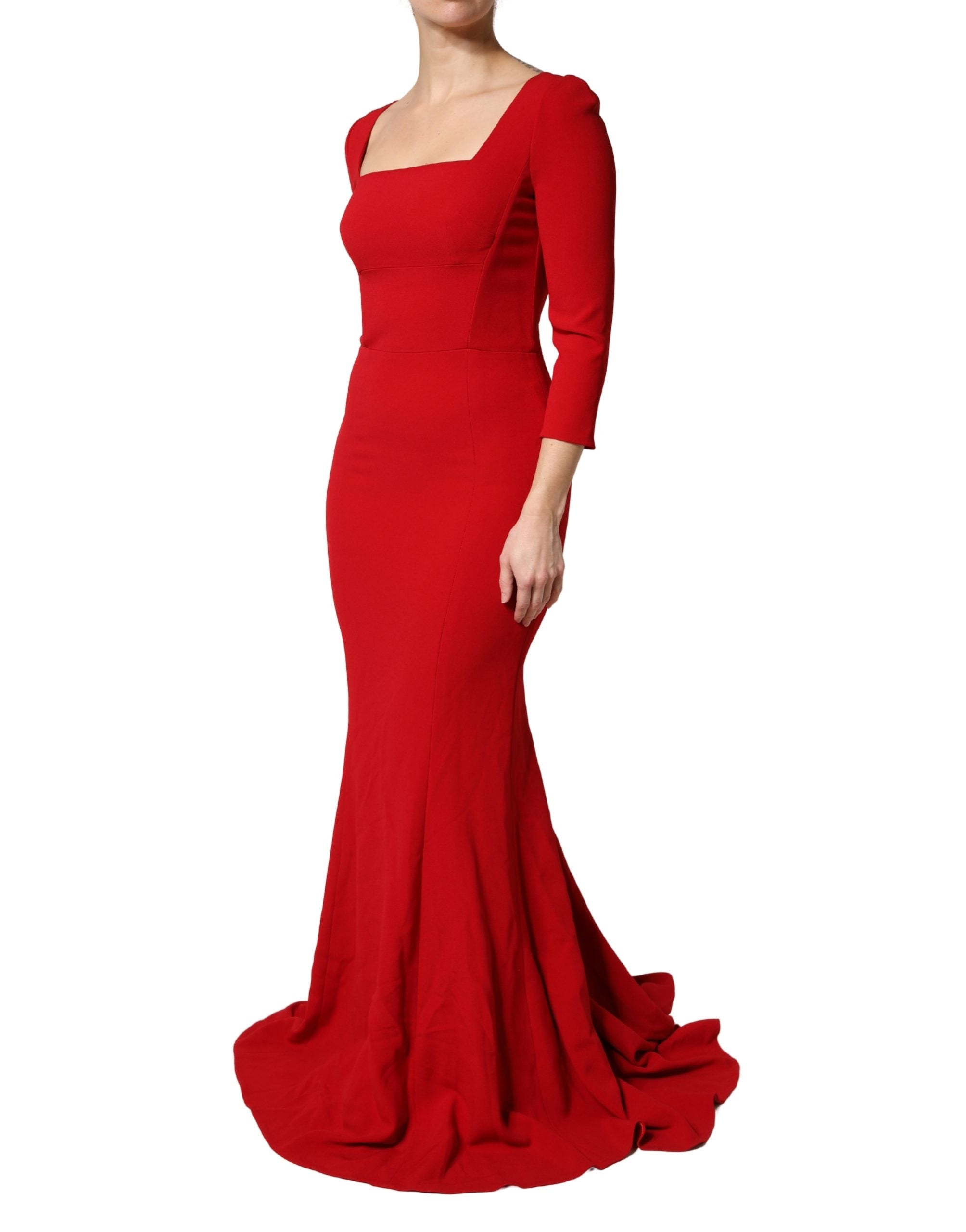 Dolce & Gabbana Red Viscose Sheath Bodycon Mermaid Women's Dress