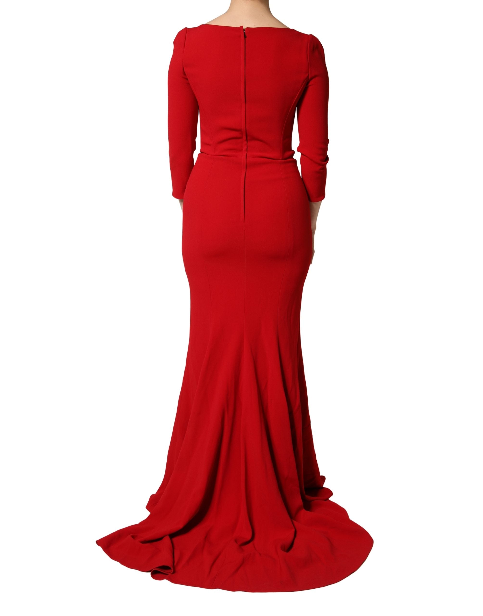 Dolce & Gabbana Red Viscose Sheath Bodycon Mermaid Women's Dress